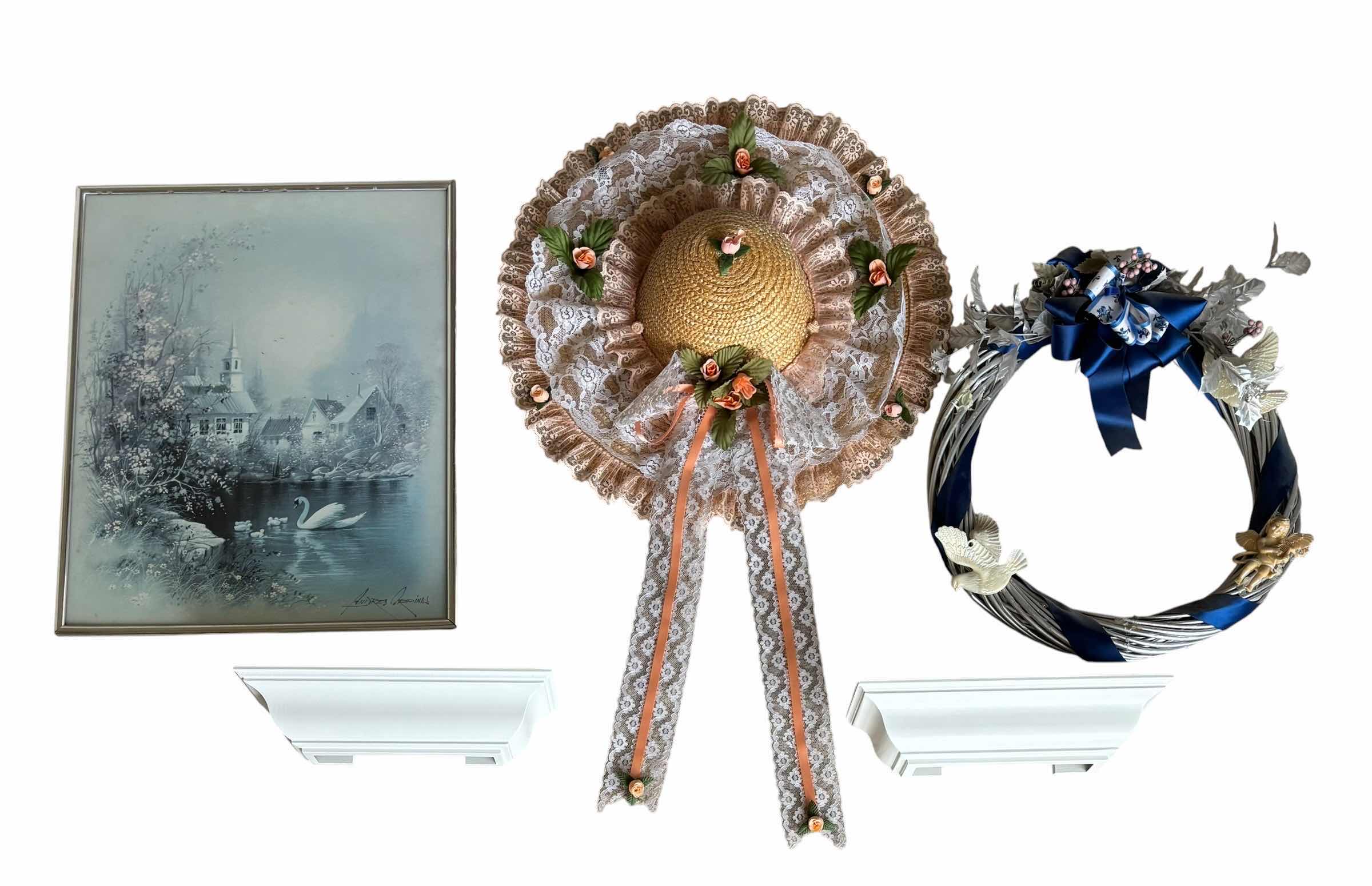 Photo 1 of COLLECTION OF WALL DECOR, FLOATING SHELVES 12”L
