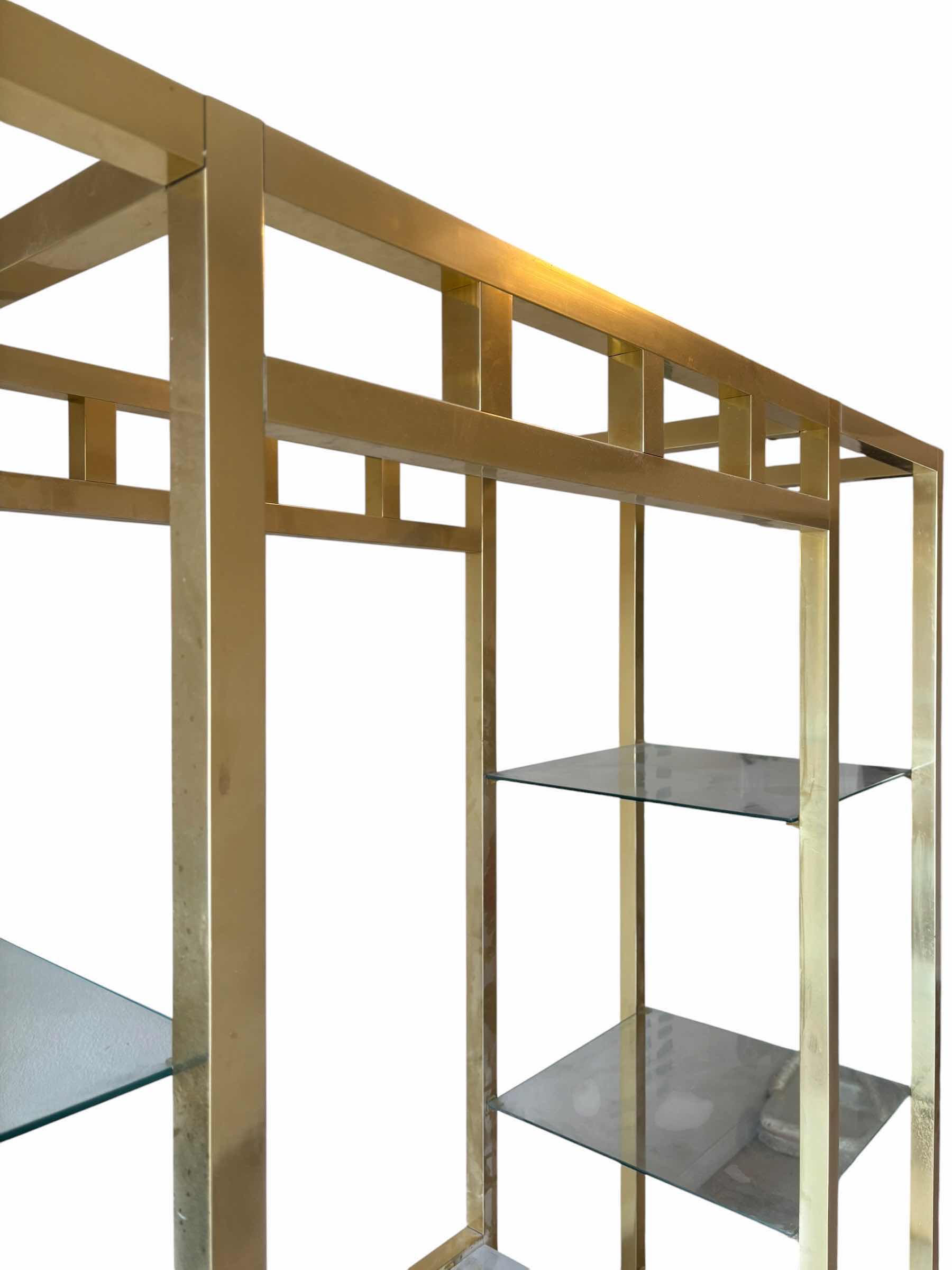 Photo 1 of VINTAGE HOLLYWOOD REGENCY STYLE GLASS SHELVING UNIT WITH 7 SHELVES 64” X 20” X H72”