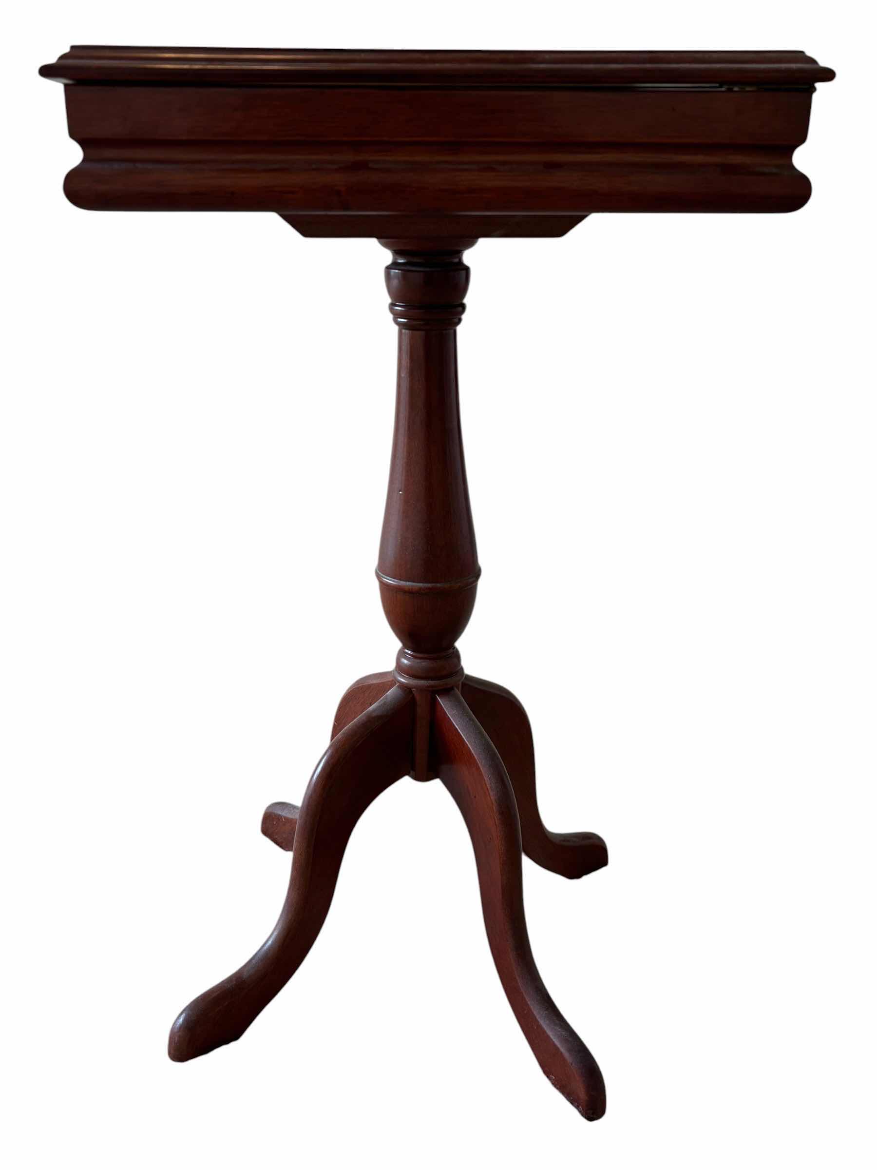 Photo 1 of VINTAGE GLASS TOP DISPLAY CASE ACCENT TABLE H26”
