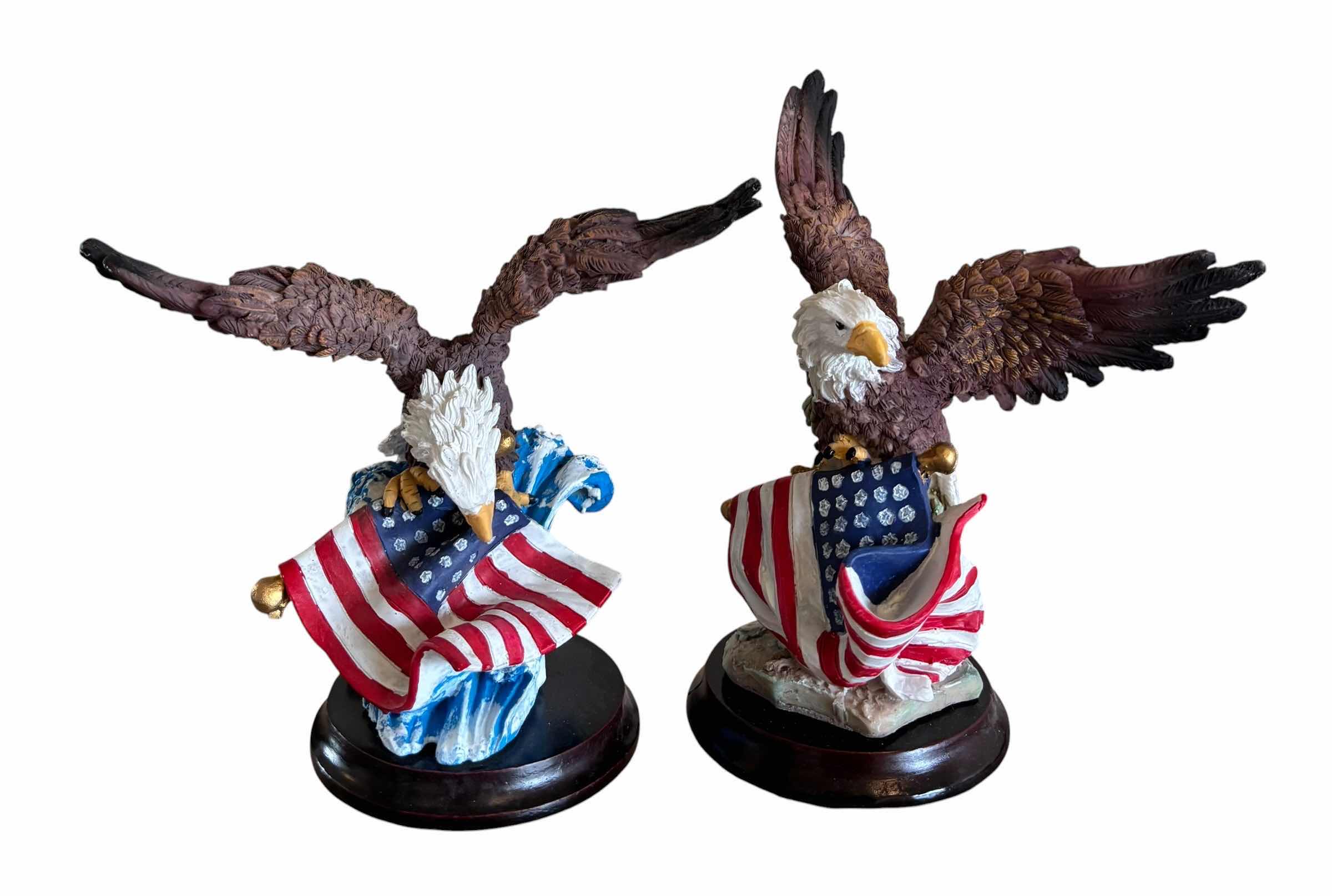 Photo 1 of COLLECTIBLE EAGLE STATUES (2) H6”