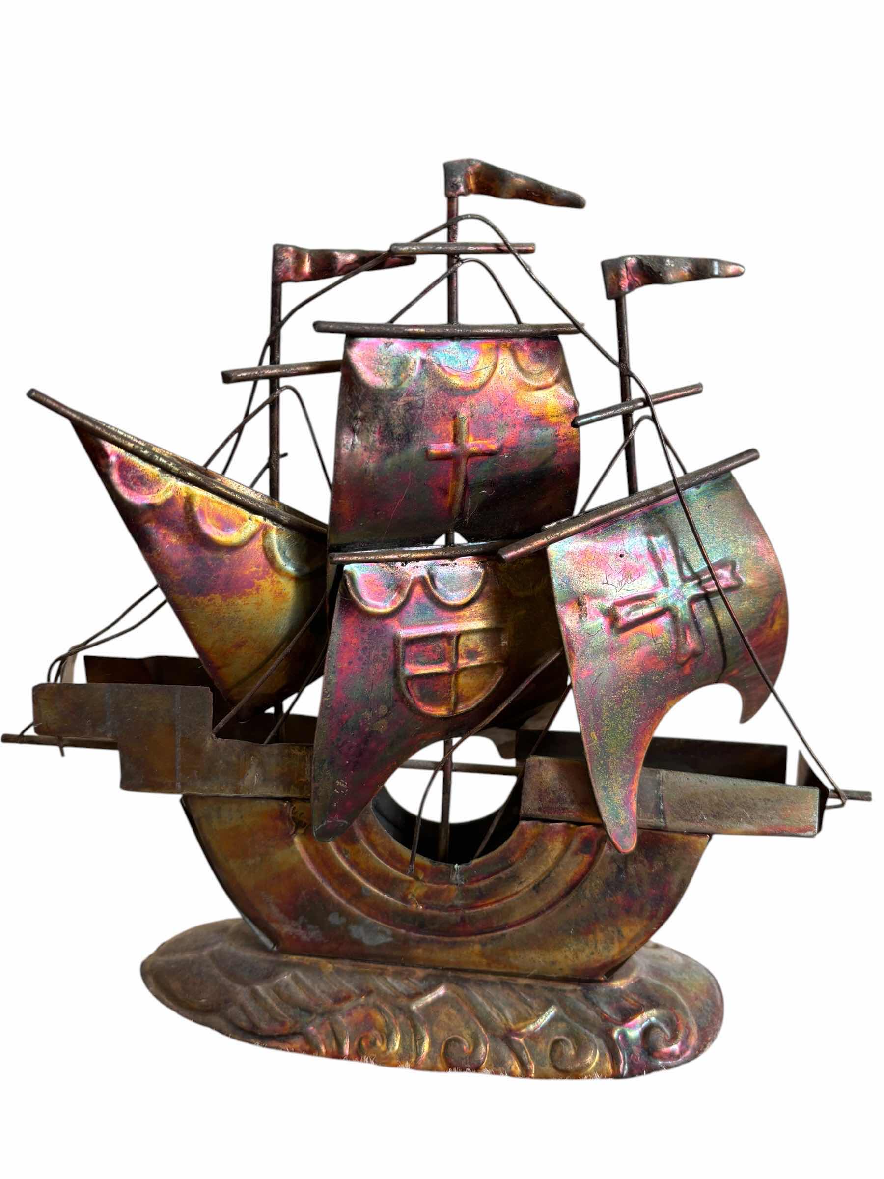 Photo 1 of METAL DECOR: SHIPS (2) H7” & MORE