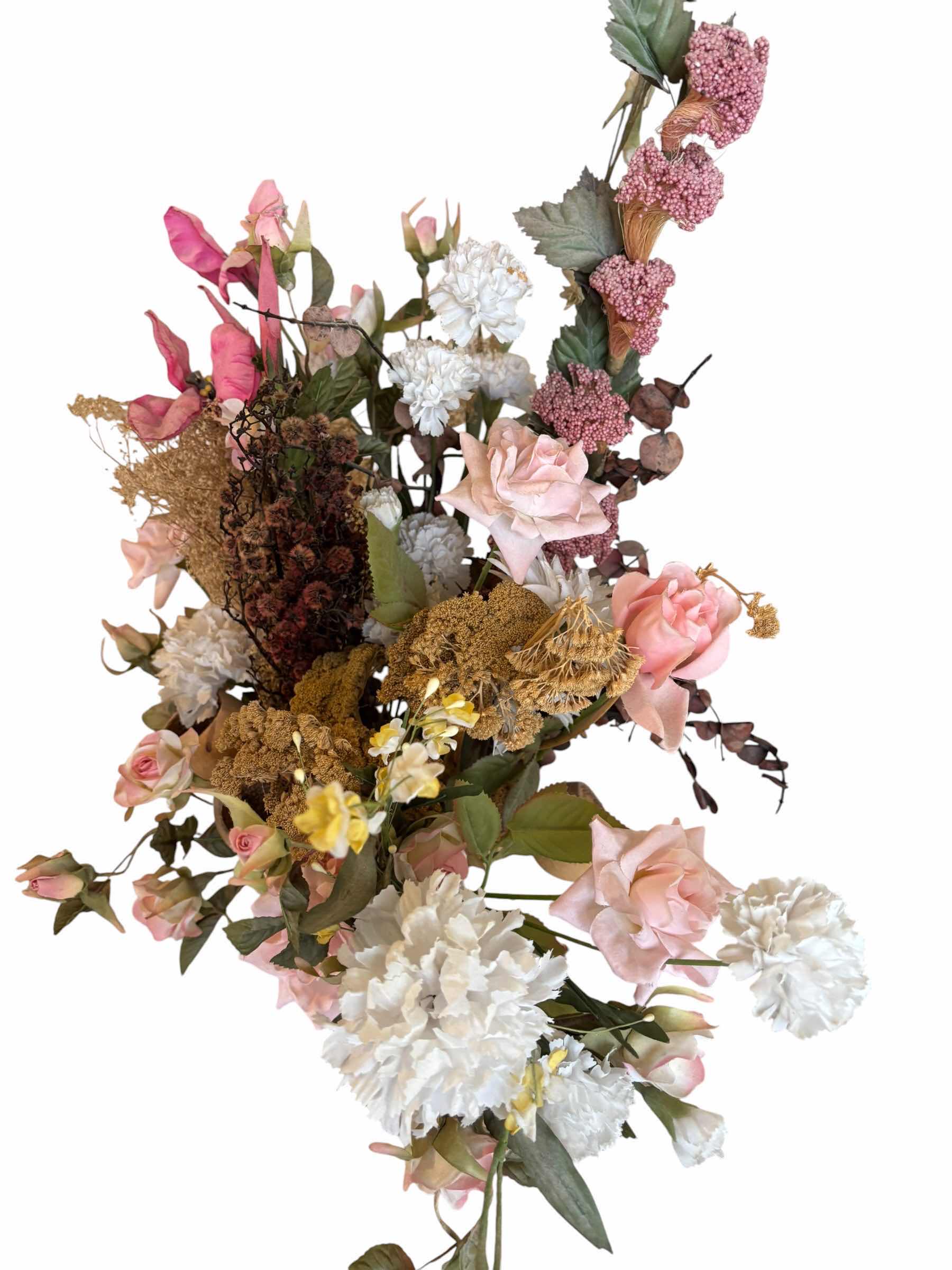 Photo 1 of ARTIFICIAL FLOWERS IN GLASS VASE H29”