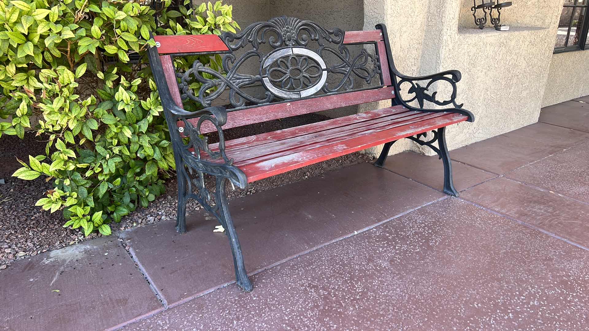 Photo 1 of WROUGHT W WOOD BENCH  51" x 19" H32"