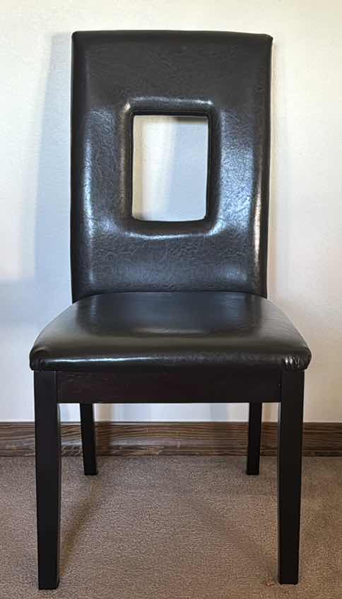 Photo 1 of BLACK CONTEMPORARY SIDE CHAIR W UPHOLSTERED SEAT &amp; BACK