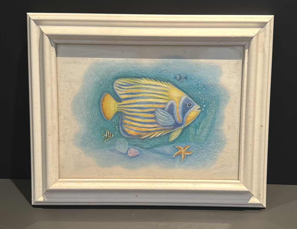 Photo 1 of PAIR OF FRAMED FISH ART 
8”X 10”