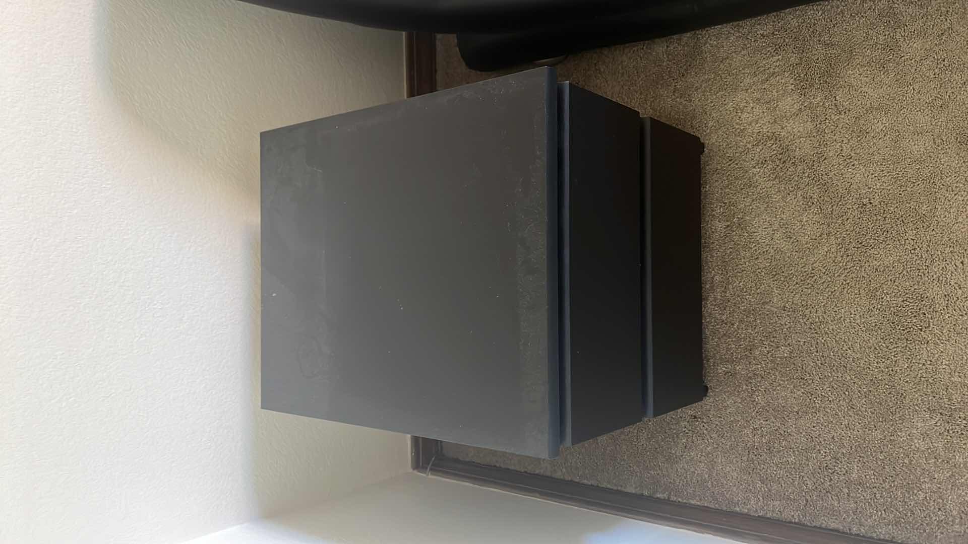 Photo 1 of BLACK WOOD 2 DRAWER FILE CABINET 16" x 20" H20"