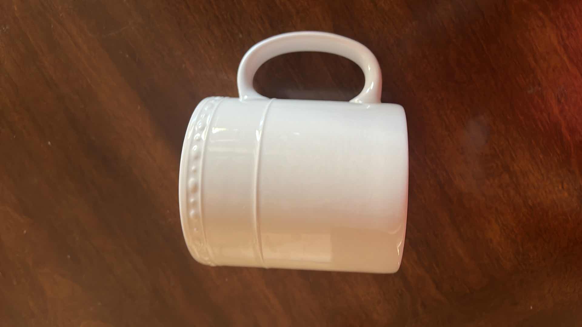 Photo 1 of 32 PCS-WHITE ONEIDA STONEWARE DINNER SET (8 SHALLOW BOWLS, 8 SAUCERS, 8 COFFEE MUGS, 8 SALAD PLATES)