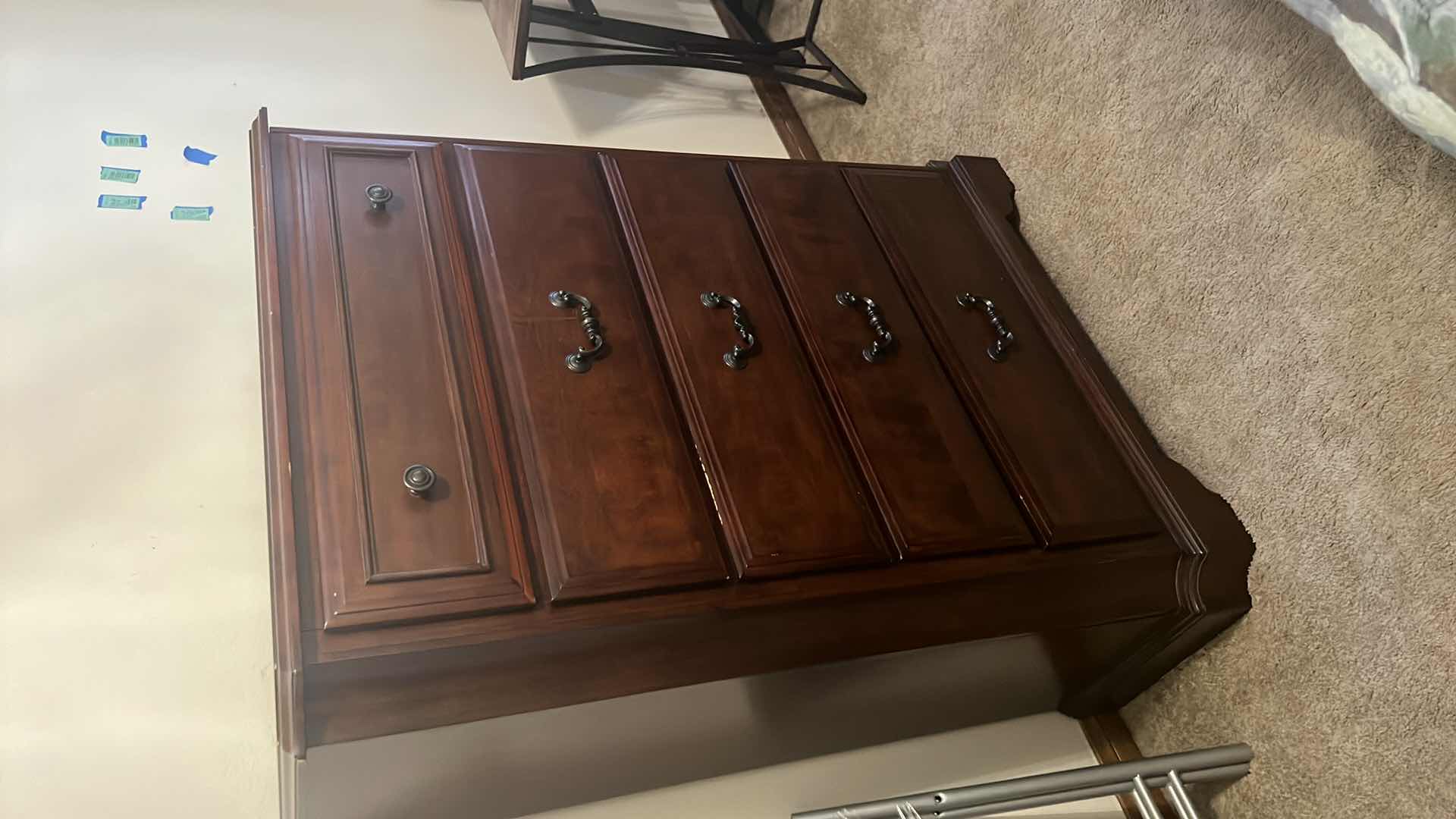 Photo 1 of MAHOGANY 5 DRAWER DRESSER 38" x 17" H39"