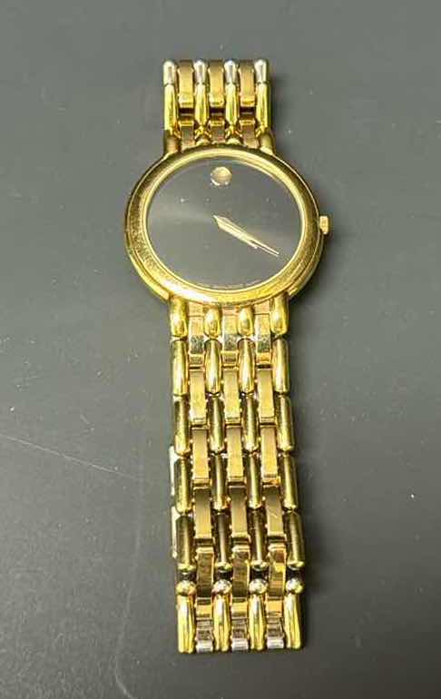 Photo 1 of MOVADO  WOMANS MUSEUM CLASSIC YELLOW GOLD PVD FINISHED SWISS WATCH.