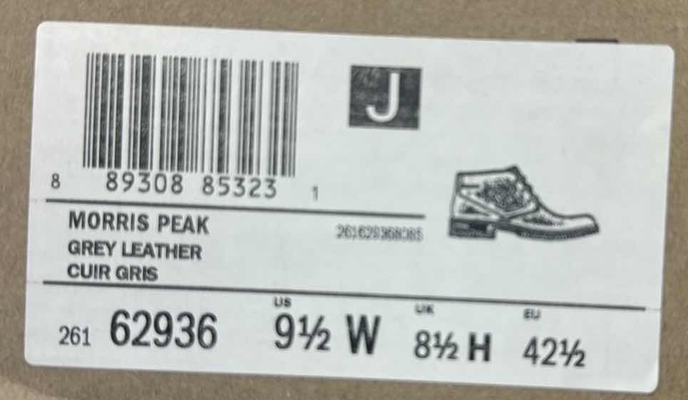 Photo 1 of NIB MENS CLARKS MORRIS PEAK GREY LEATHER 9.5 WIDE