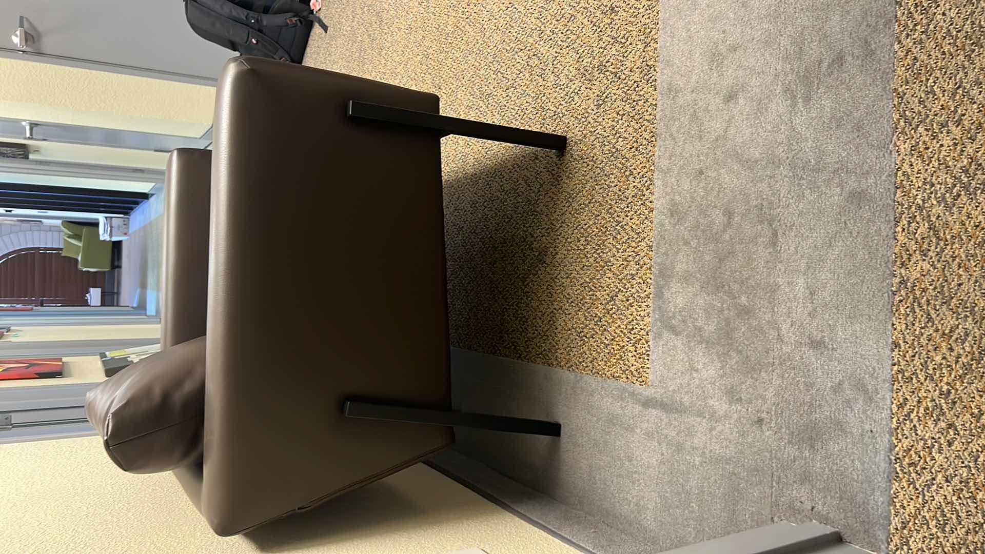 Photo 1 of BROWN FAUX LEATHER ARM CHAIR