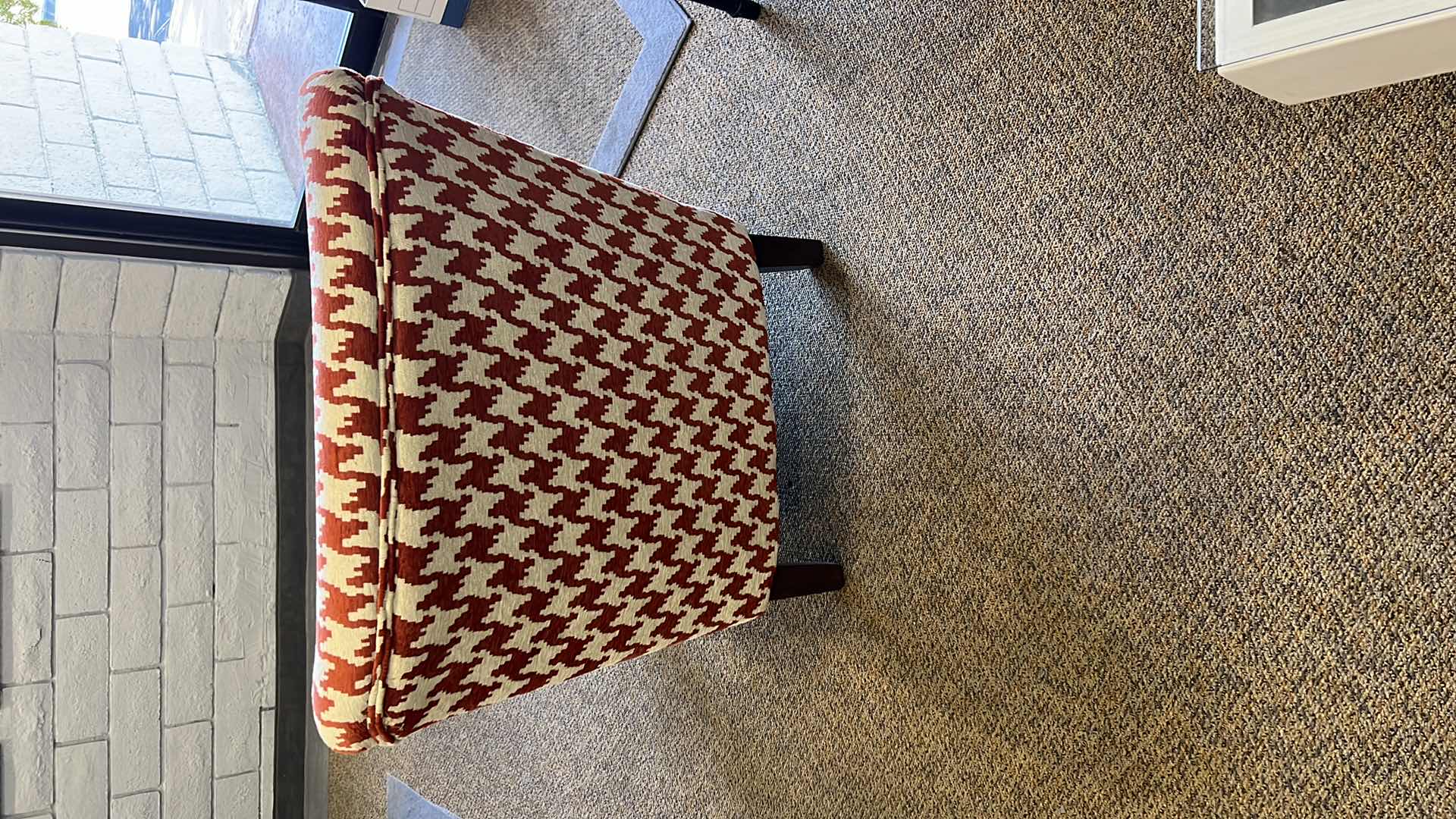 Photo 1 of ANNA HOUNDSTOOTH RUST ACCENT CHAIR