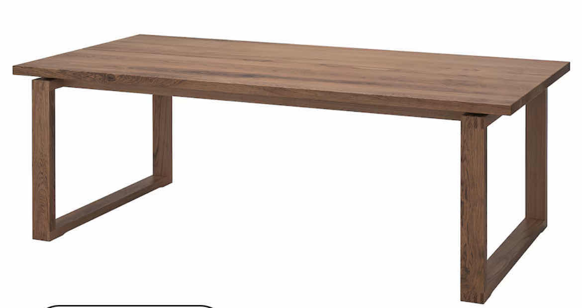 Photo 1 of IKEA MARBYLANGA WOOD OAK VENEER STAINED TABLE. MSR799   55” x 33 H29.5”