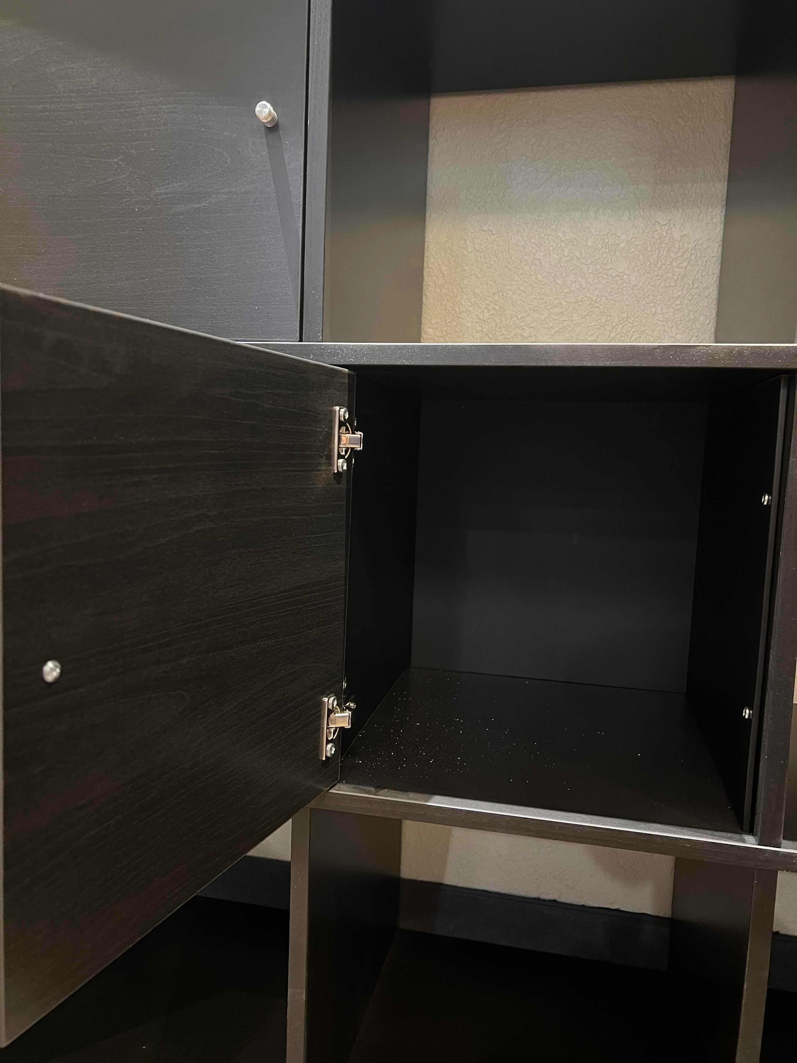 Photo 1 of IKEA BLACK KALLAX CABINET STORAGE CUBES   4’ x 4’  D15"