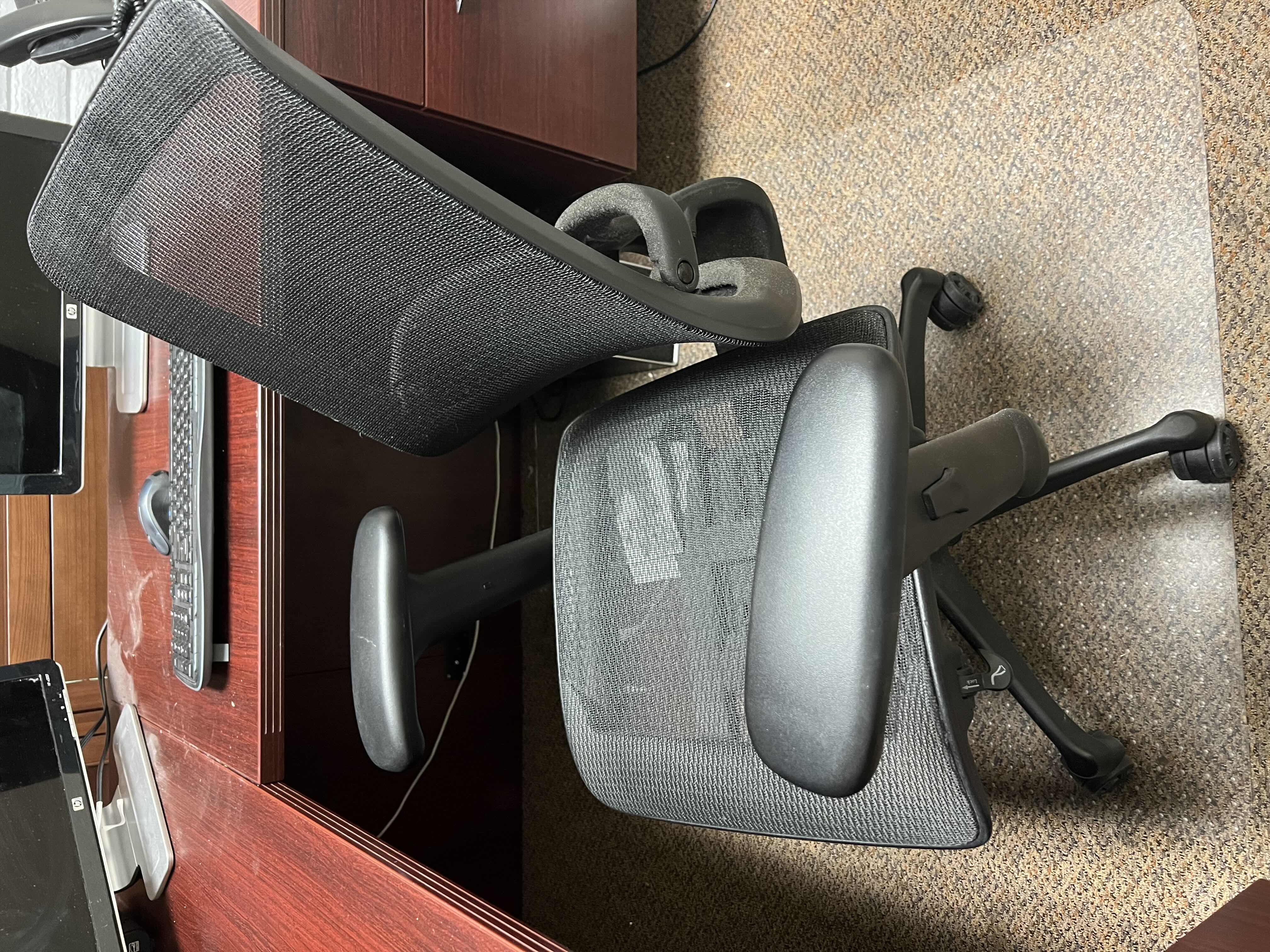 Photo 1 of BLACK W MESH ERGONOMIC SWIVEL OFFICE CHAIR