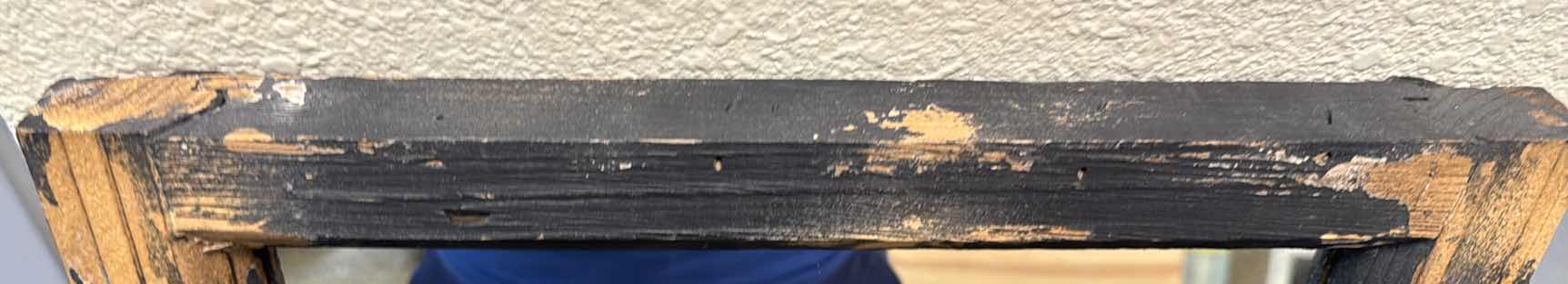 Photo 1 of DISTRESSED DARK BROWN WOOD MIRROR  16” X 47”