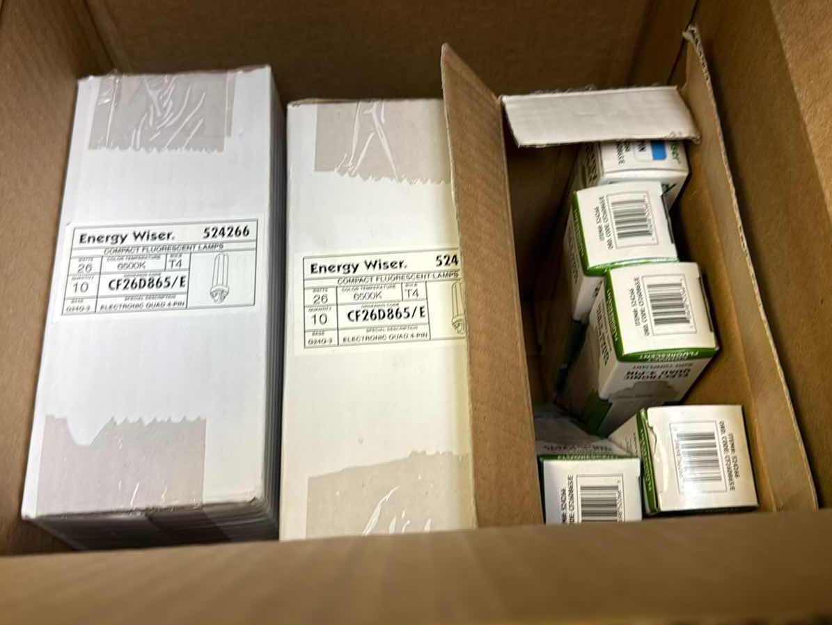 Photo 1 of BOX OF ASSORTED LIGHT BULBS NIB