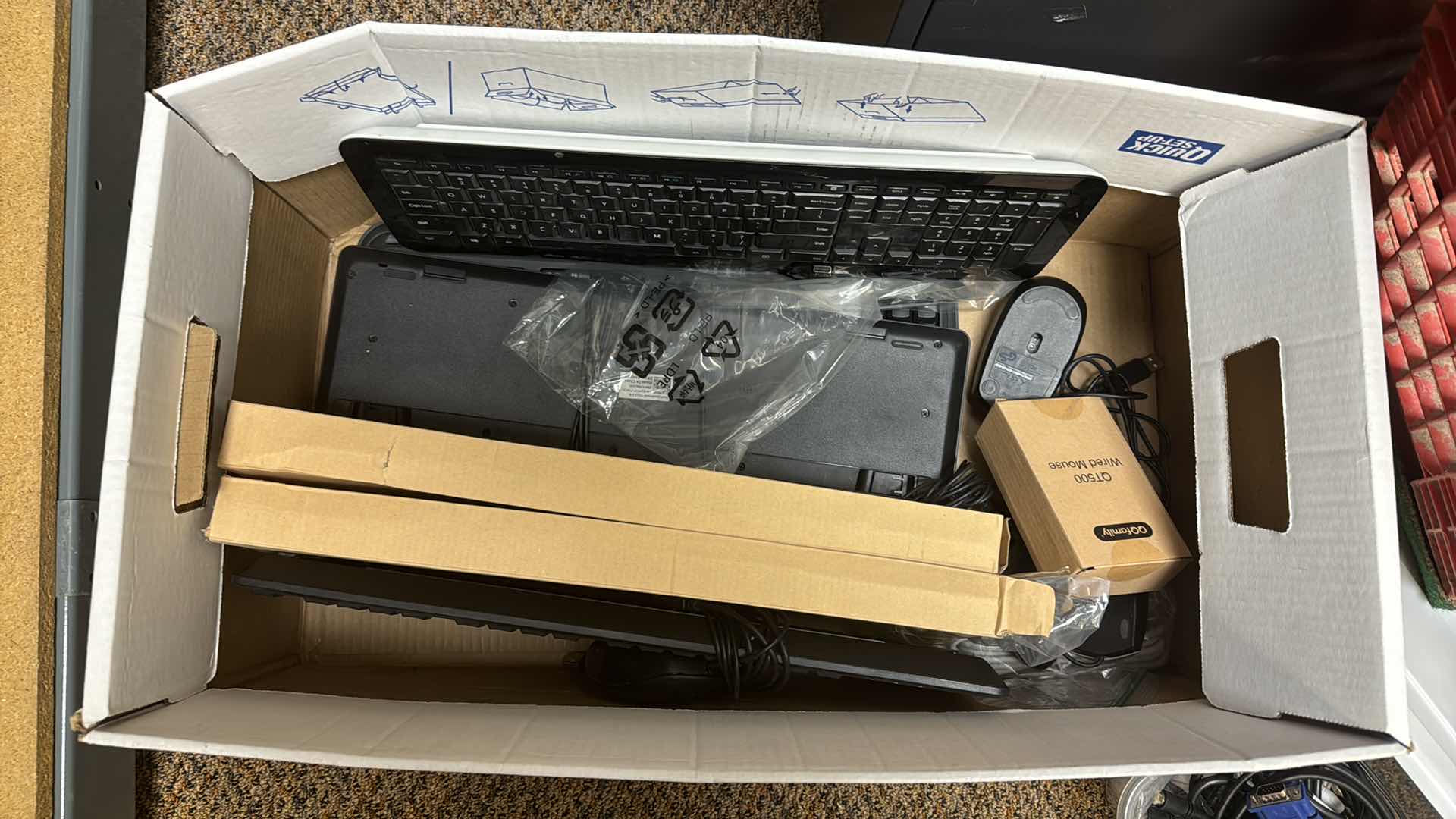 Photo 1 of BOX OF COMPUTER KEYBOARDS & MOUSES