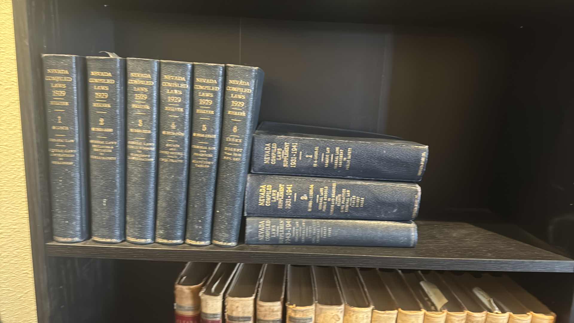 Photo 1 of 6-RARE ANTIQUE BOOKS. "NEVADA COMPILED LAWS" VOLUMES 1-6 PUBLISHED 1931. 3-NEVADA LAW BOOKS 1941-1946.