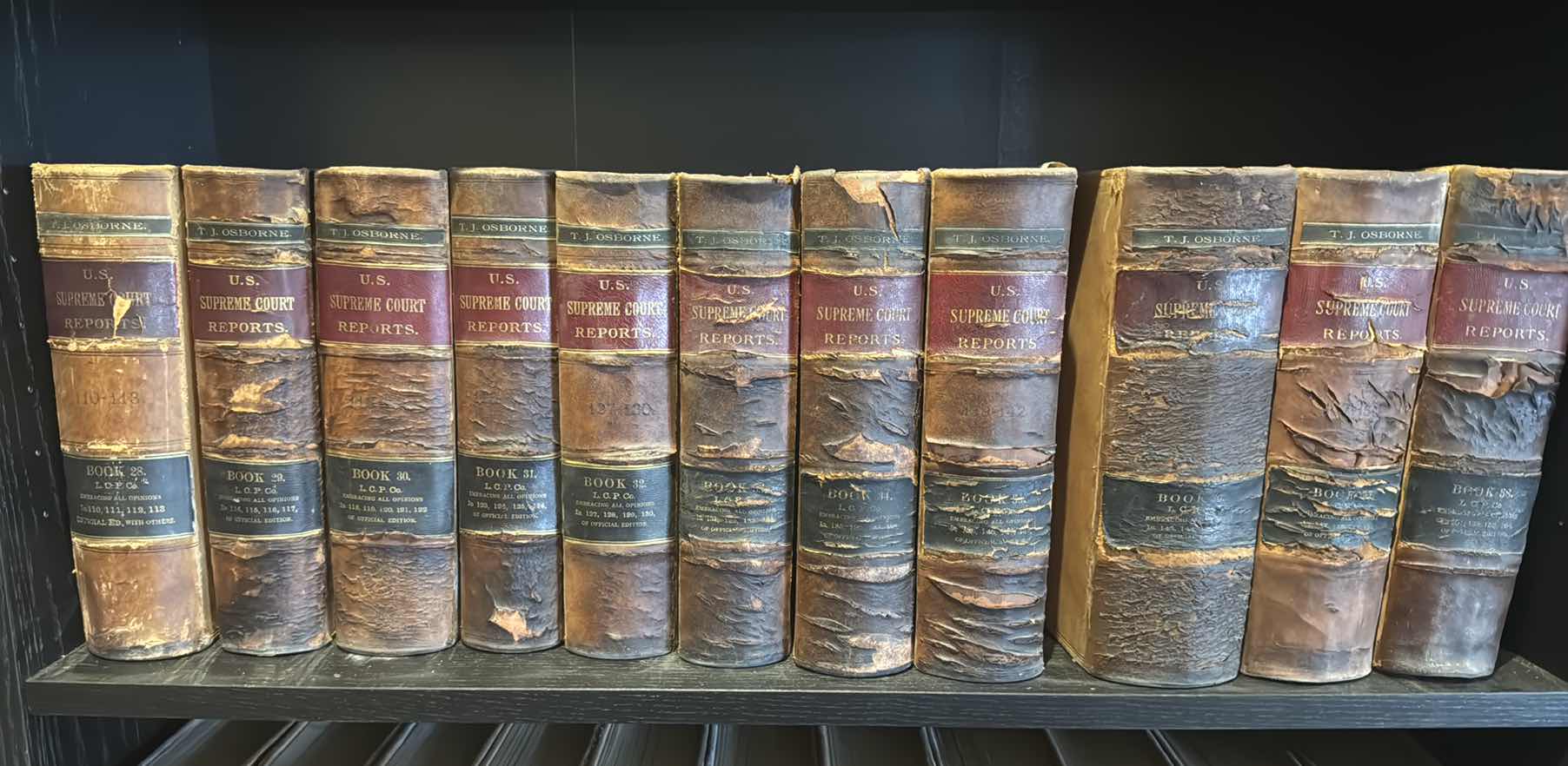 Photo 1 of 7-RARE ANTIQUE "SUPREME COURT SUPREME COURT REPORTS"  PUBLISHED 1890, VOLUMES  29-35 ONLY  (ADDITIONAL VOLUMES SOLD SEPARATELY)