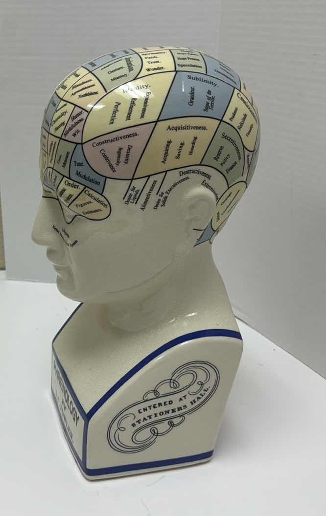 Photo 1 of L.N. FOWLER PHRENOLOGY SCIENTIFIC PSYCHOLOGY 11" CERAMIC BUST