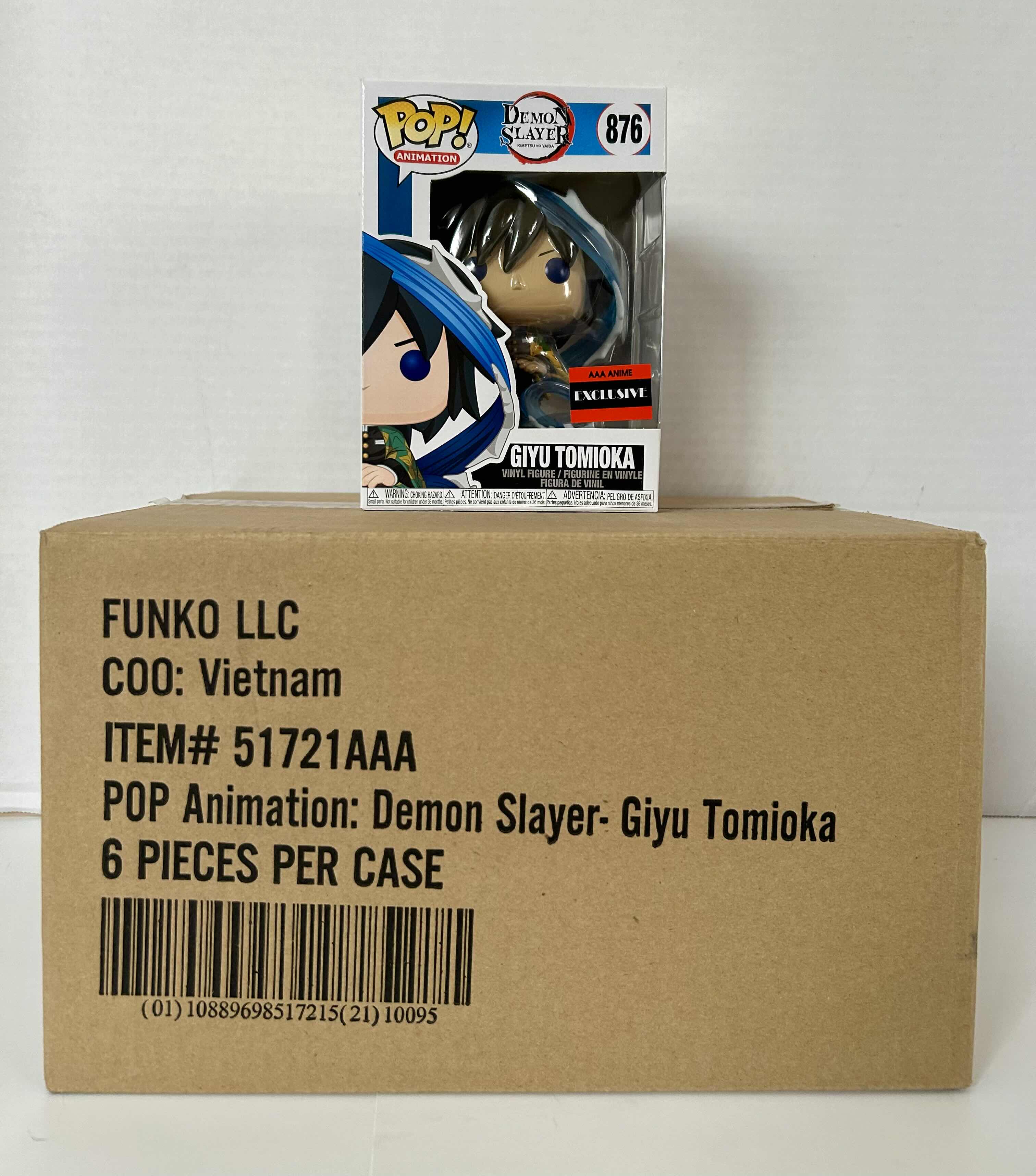 Photo 1 of FUNKO POP! AAA ANIME EXCLUSIVE: DEMON SLAYER: GIYU TOMIOKA #876
6 PER CASE