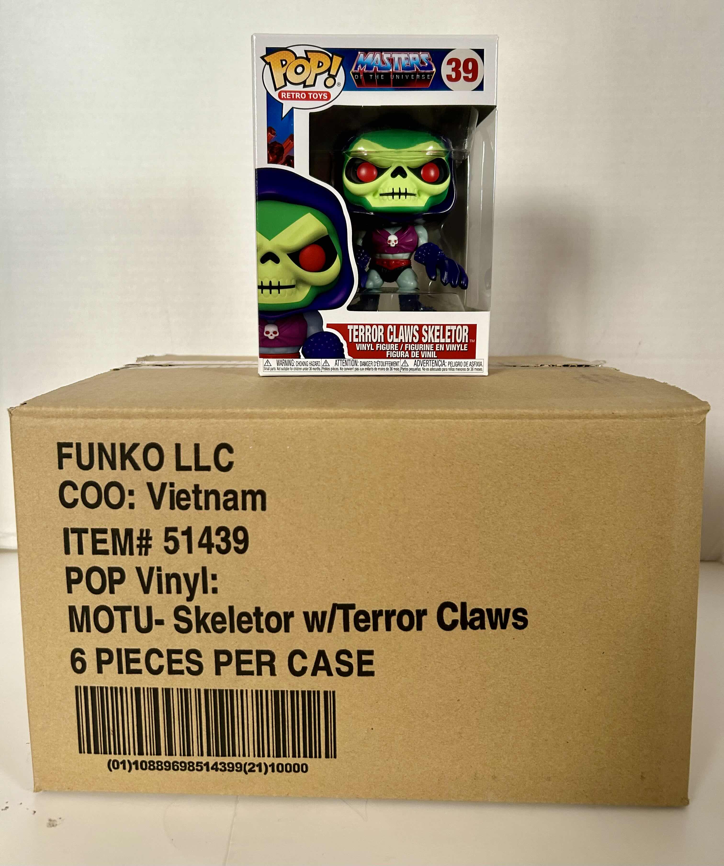 Photo 1 of FUNKO POP! MASTERS OF THE UNIVERSE: TERROR CLAWS SKELETOR #39
6 PER CASE