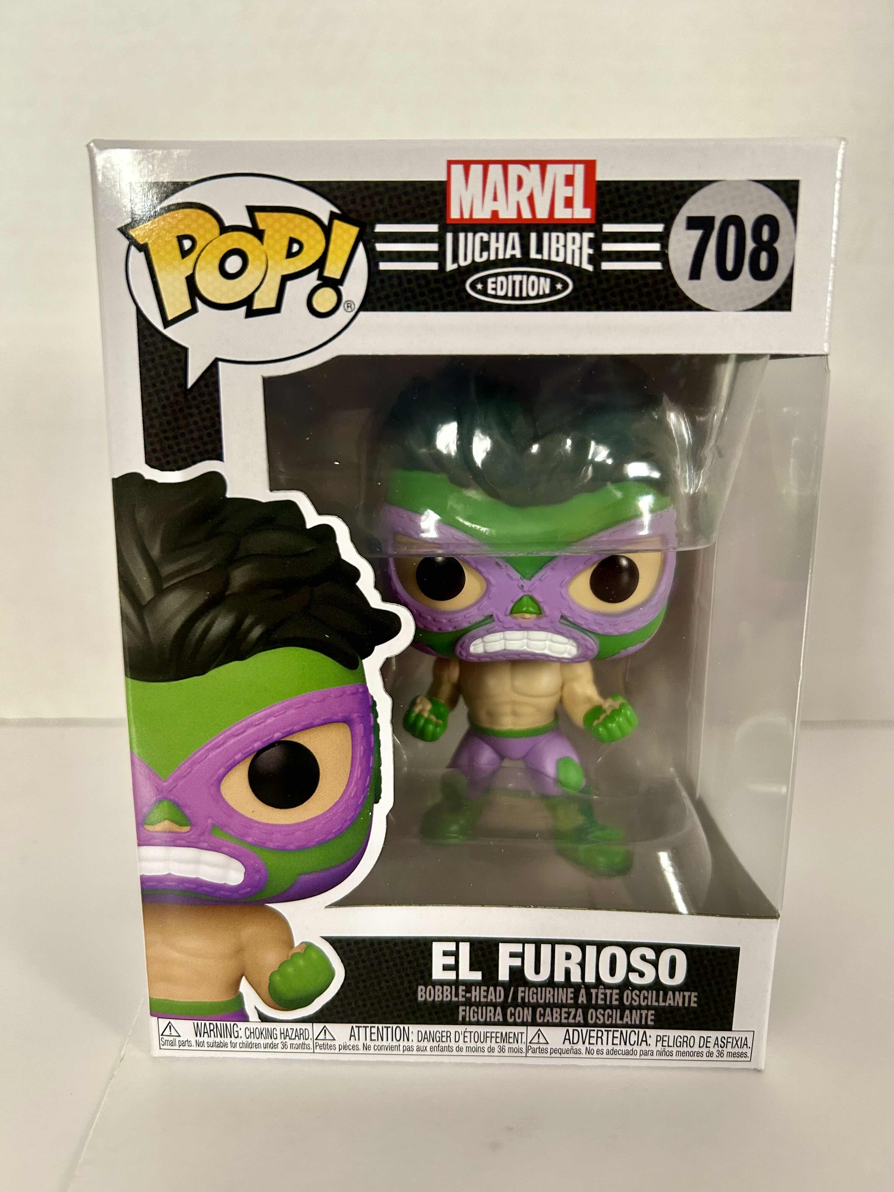 Photo 1 of FUNKO POP! MARVEL LUCHA LIBRE: EL FURIOSO #708 
3 PER CASE