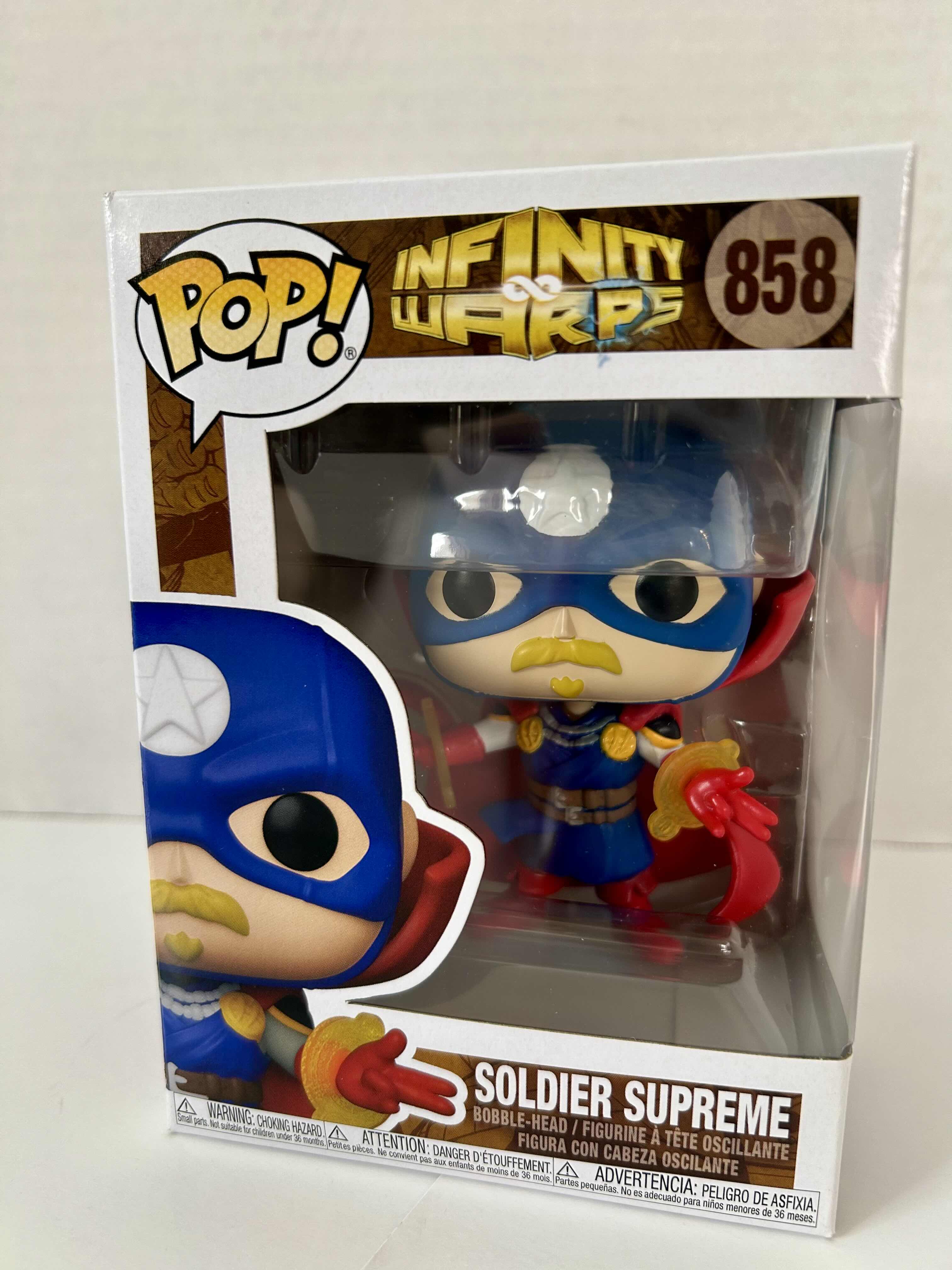 Photo 1 of FUNKO POP! INFINITY WARPS! SOLDIER SUPREME #858
6 PER CASE