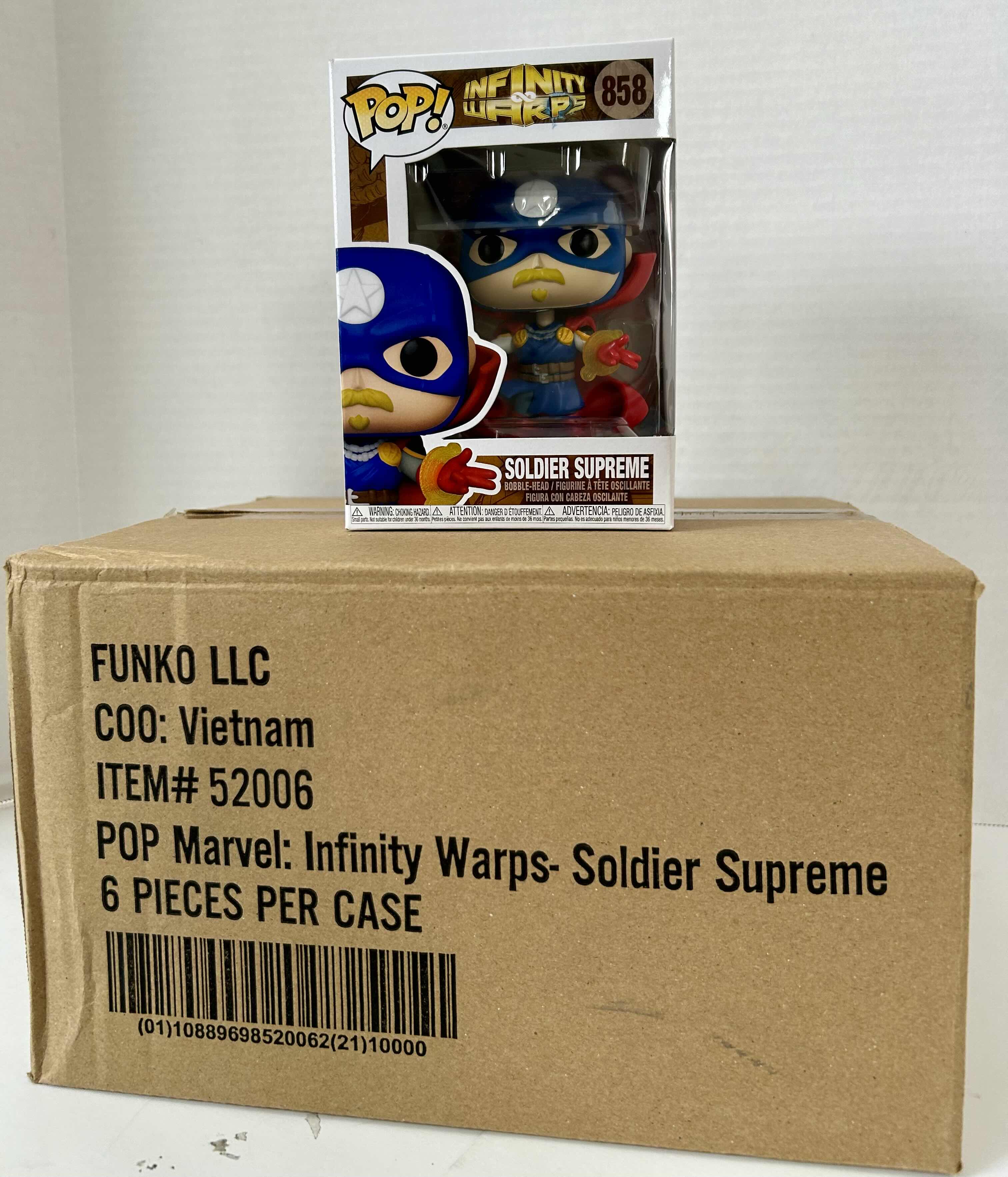 Photo 1 of FUNKO POP! INFINITY WARPS! SOLDIER SUPREME #858
6 PER CASE