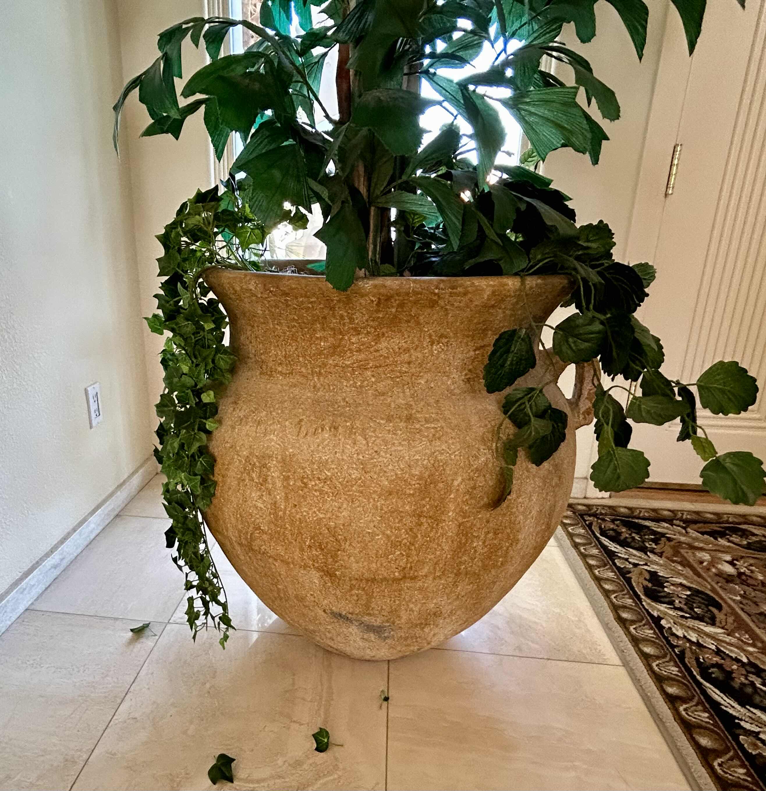 Photo 1 of 11” FAUX TREE IN HEAVY RESIN PLANTER POT