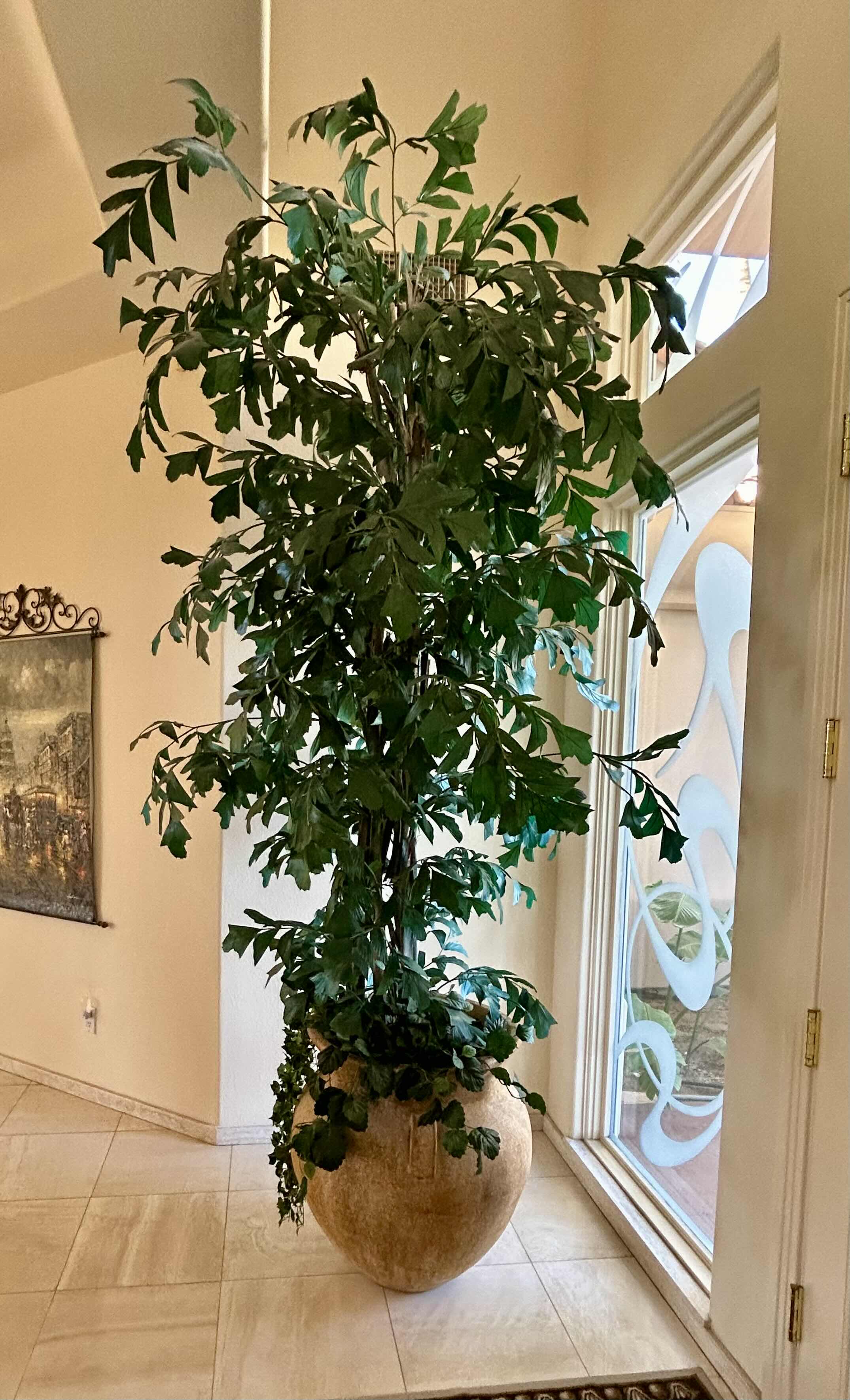 Photo 1 of 11” FAUX TREE IN HEAVY RESIN PLANTER POT