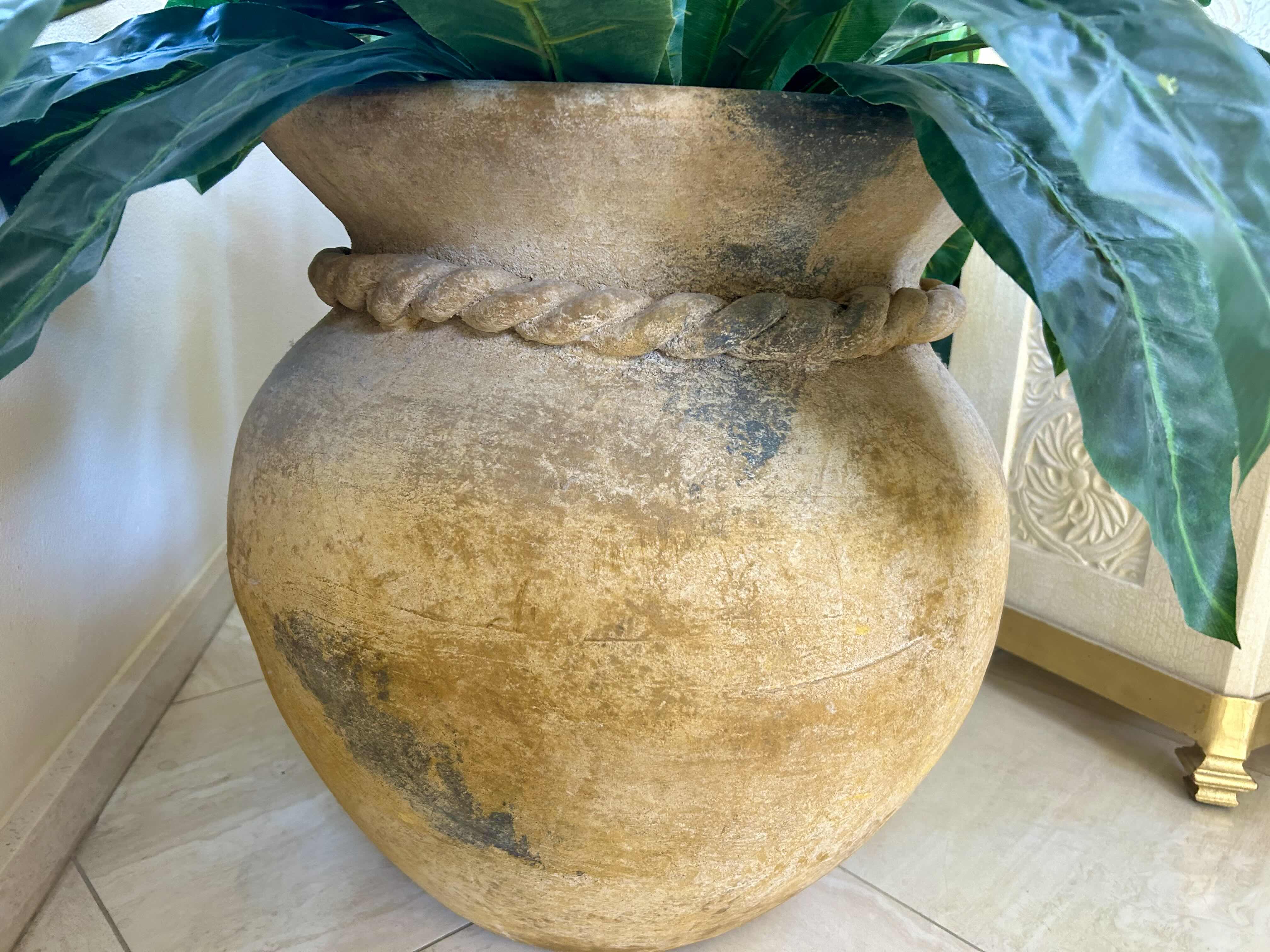 Photo 1 of FAUX PLANT IN LARGE PLANTER POT 36” H