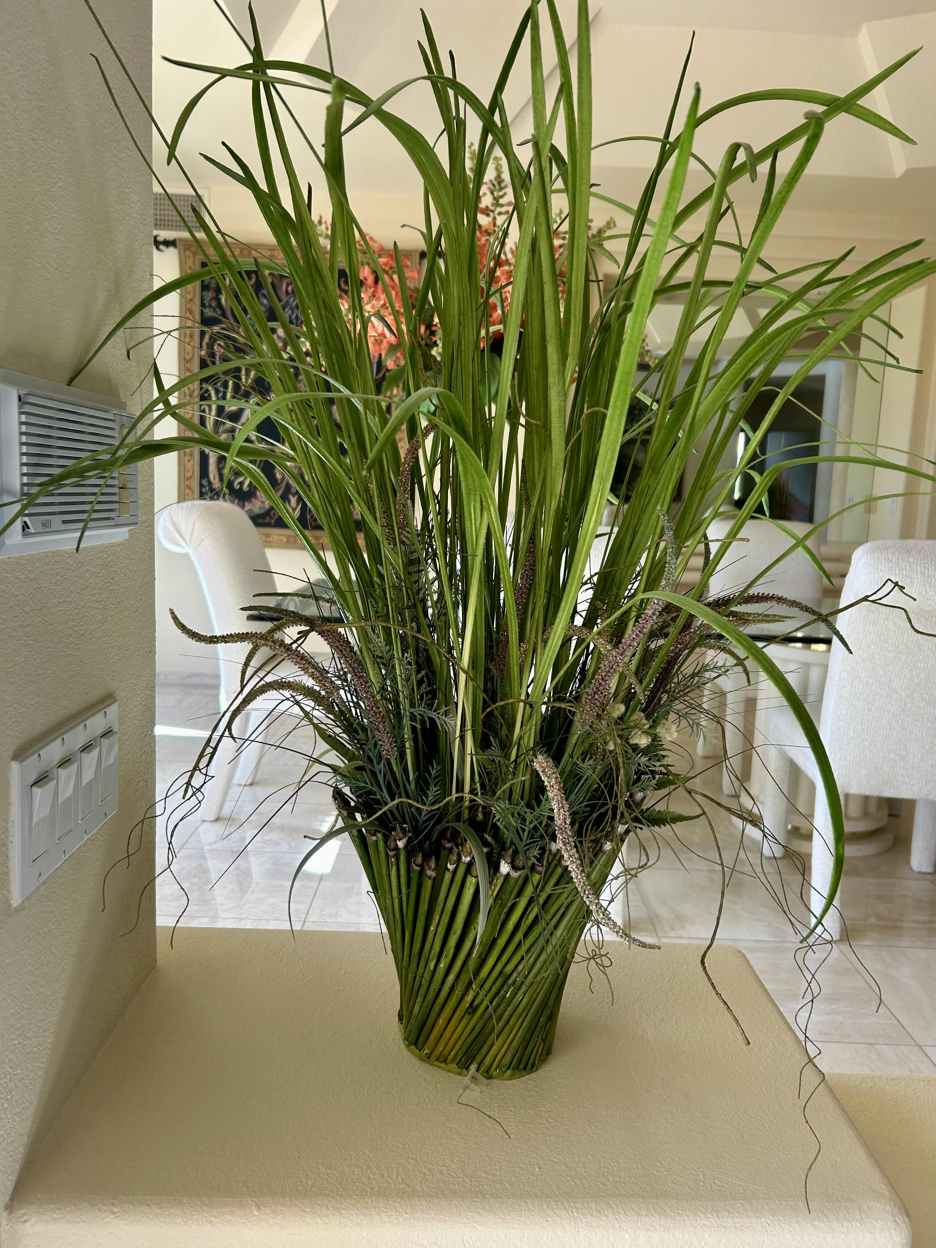 Photo 1 of 3’ FAUX PLANT IN FAUX BAMBOO VASE
