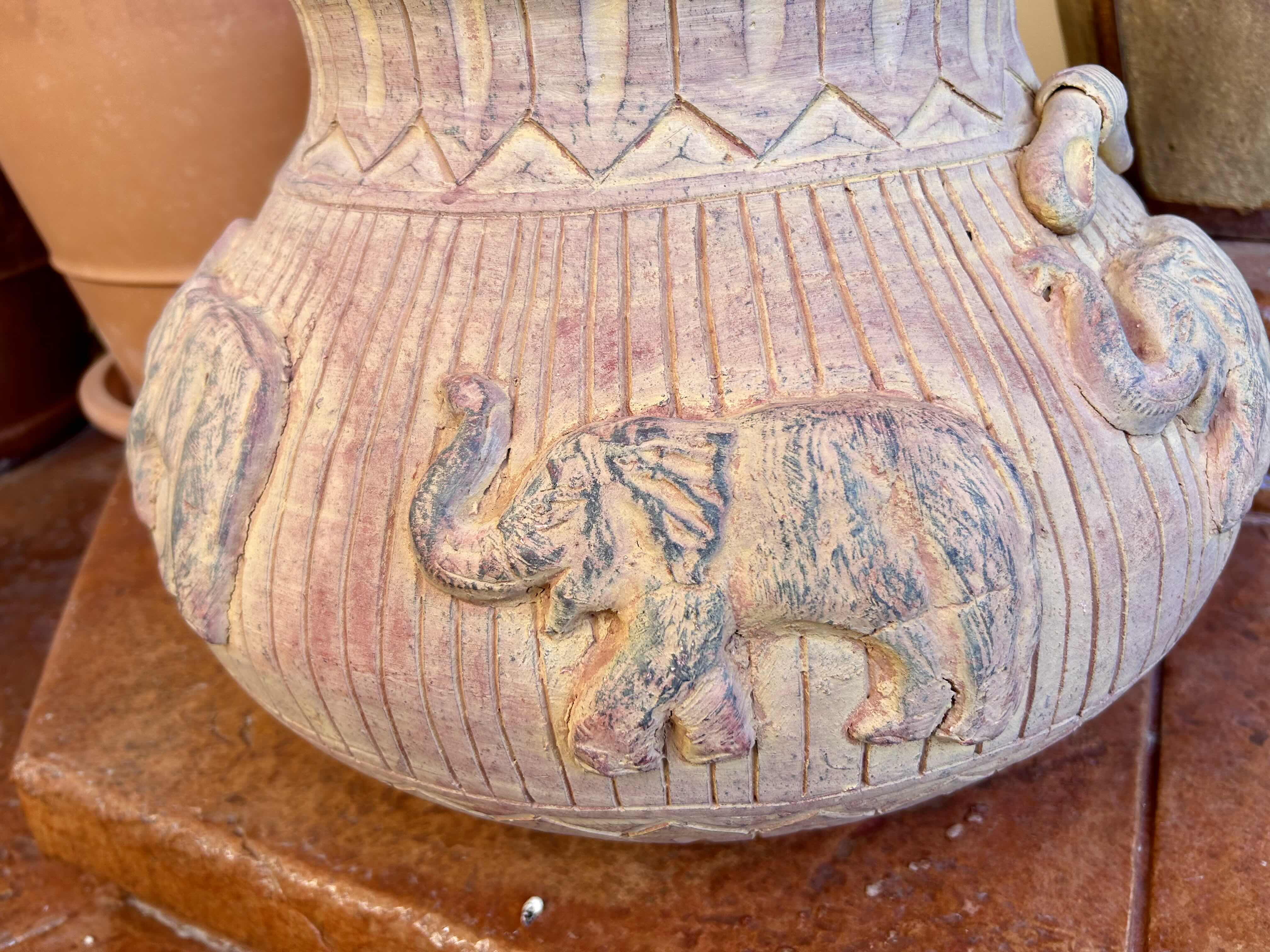 Photo 1 of CERAMIC ELEPHANT DECORATIVE PATIO PLANTER 17” H