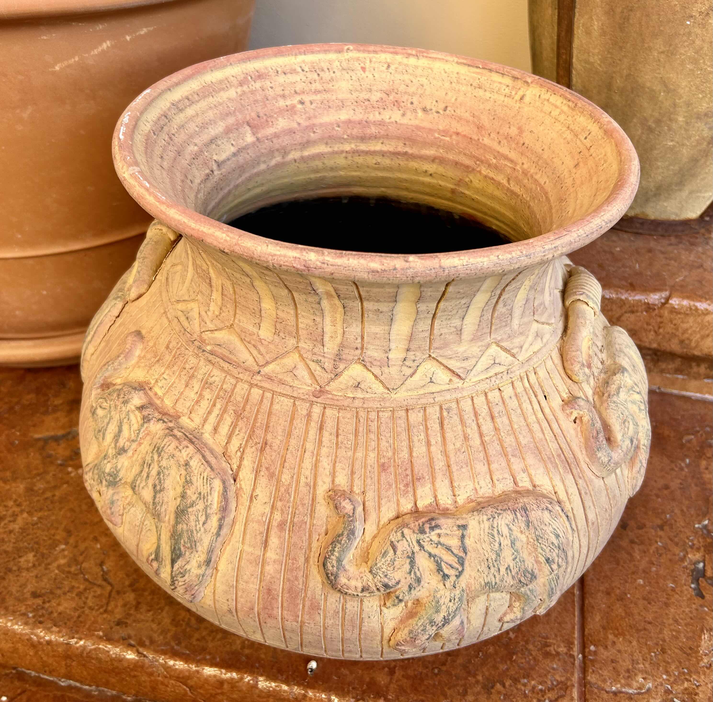 Photo 1 of CERAMIC ELEPHANT DECORATIVE PATIO PLANTER 17” H