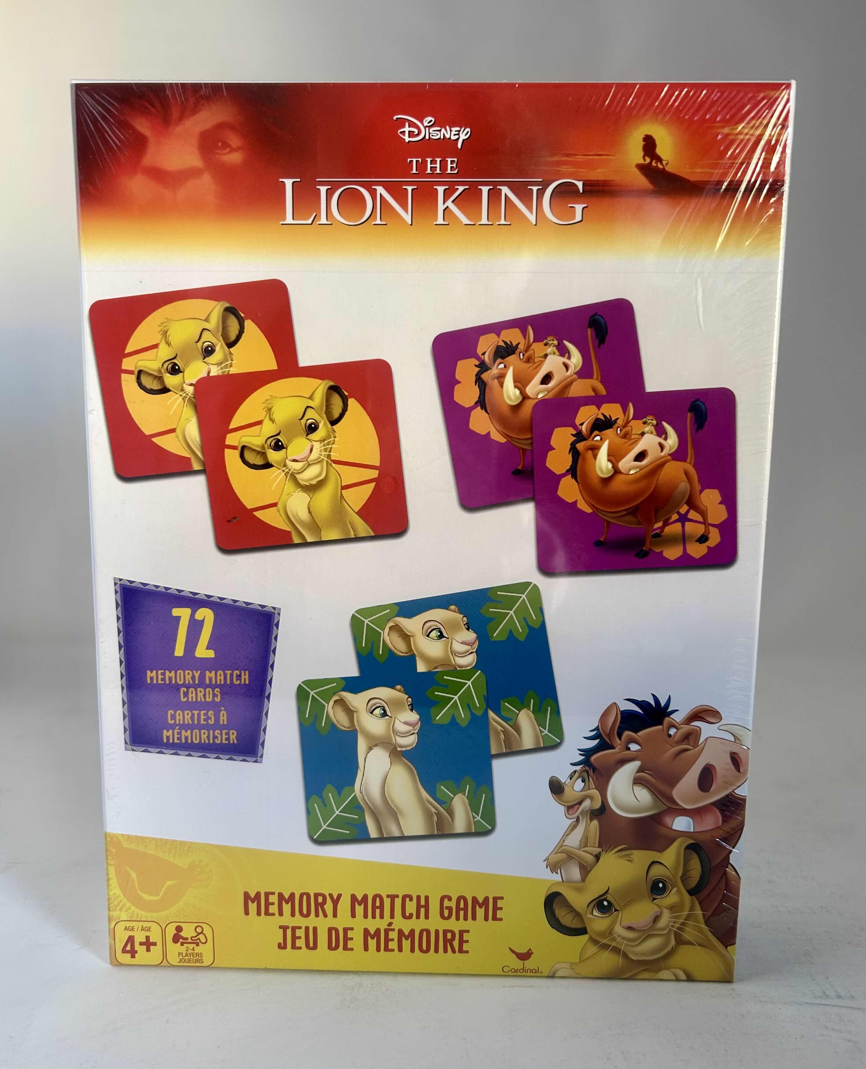 Photo 1 of BRAND NEW 5 - DISNEY THE LION KING MEMORY MATCH GAME WITH 72 MEMORY MATCH CARDS