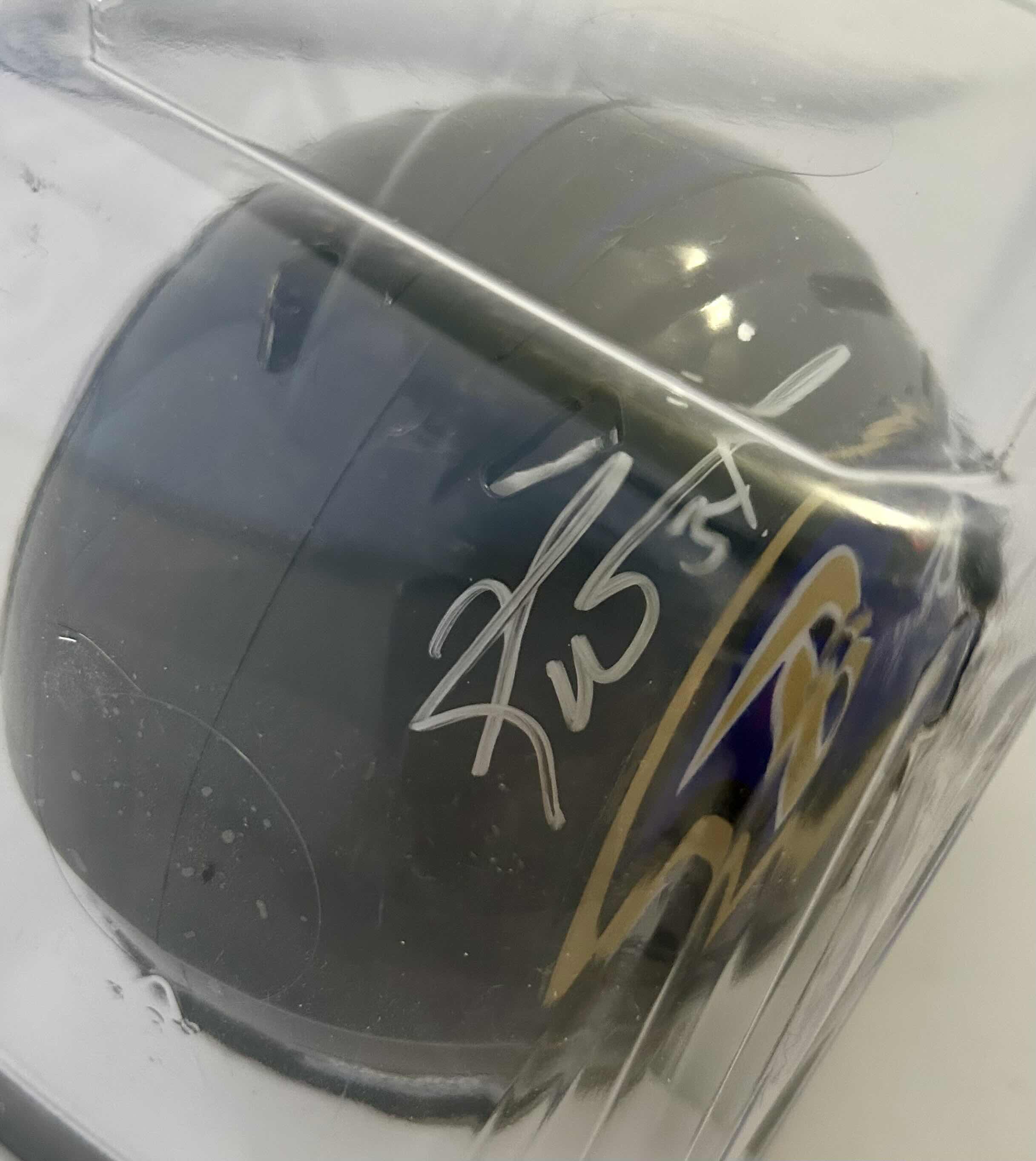 Photo 1 of AUTOGRAPHED RICKY WILLIAMS “34” BALTIMORE RAVENS MINI HELMET