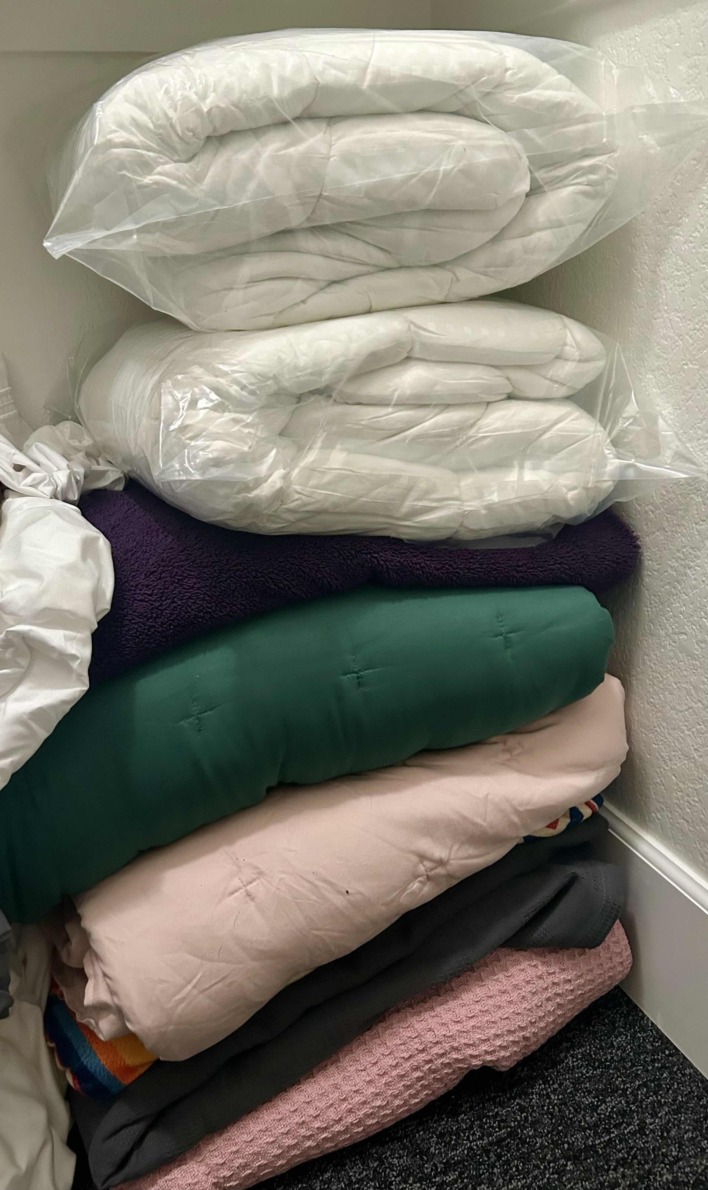 Photo 1 of ASSORTED BLANKETS, SHEETS, AND COMFORTERS