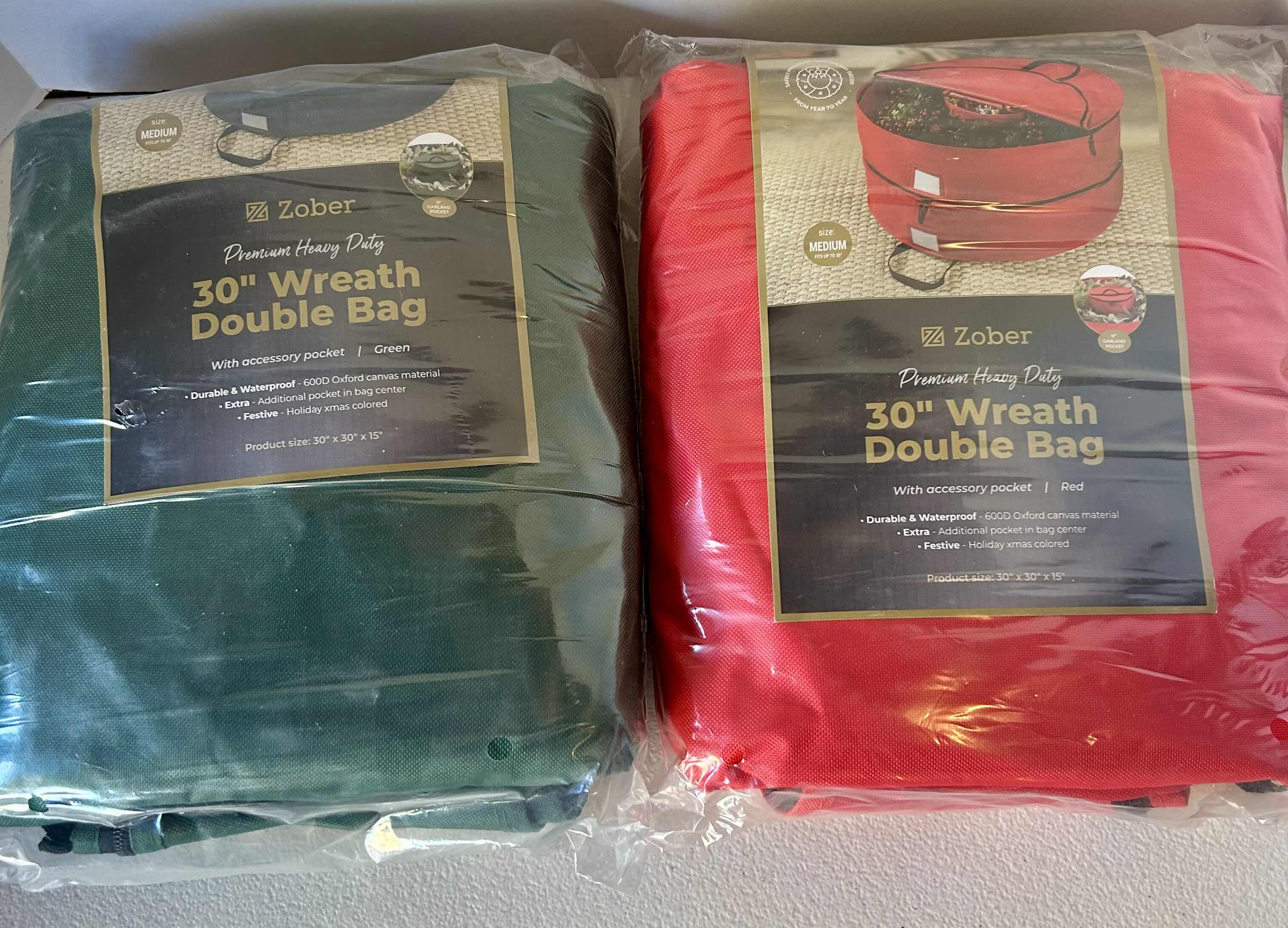 Photo 1 of 2 - BRAND NEW ZOBER 30" WREATH DOUBLE BAGS, 1 - DECORATIVE OWL