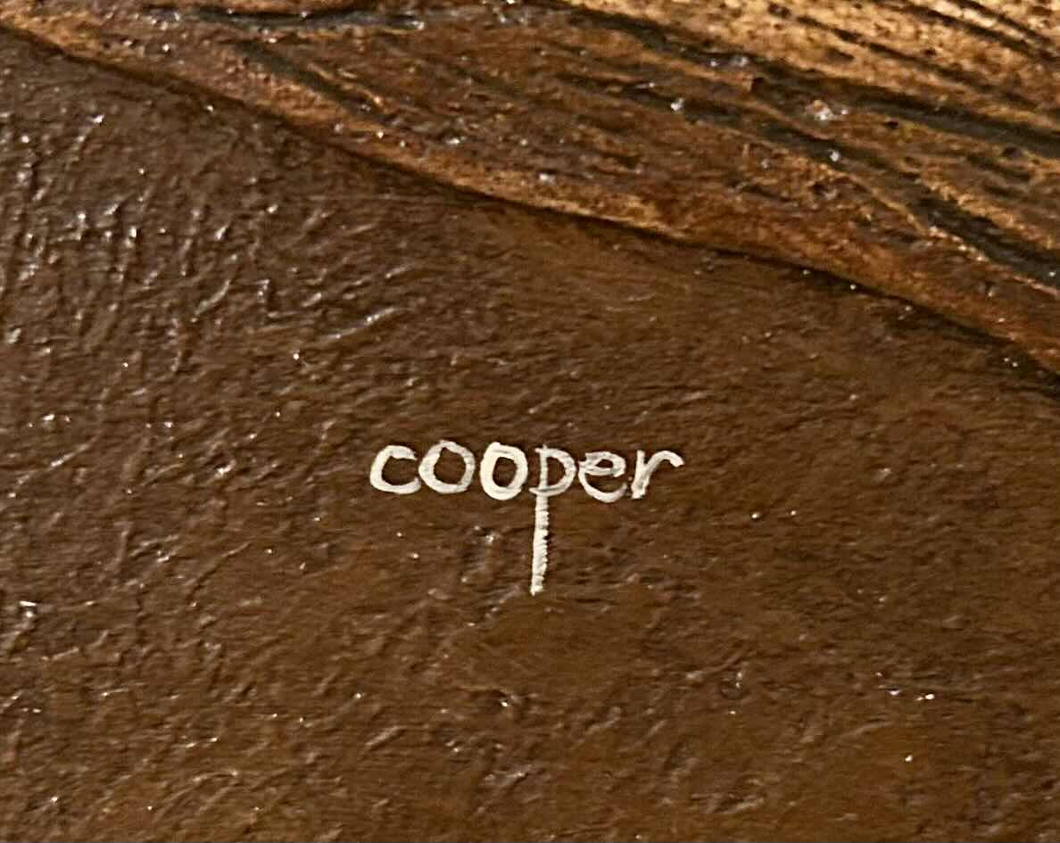 Photo 1 of ARTWORK HAWK PICTURE 26” X 29.5” WOOD FRAME PAINTED BY COOPER