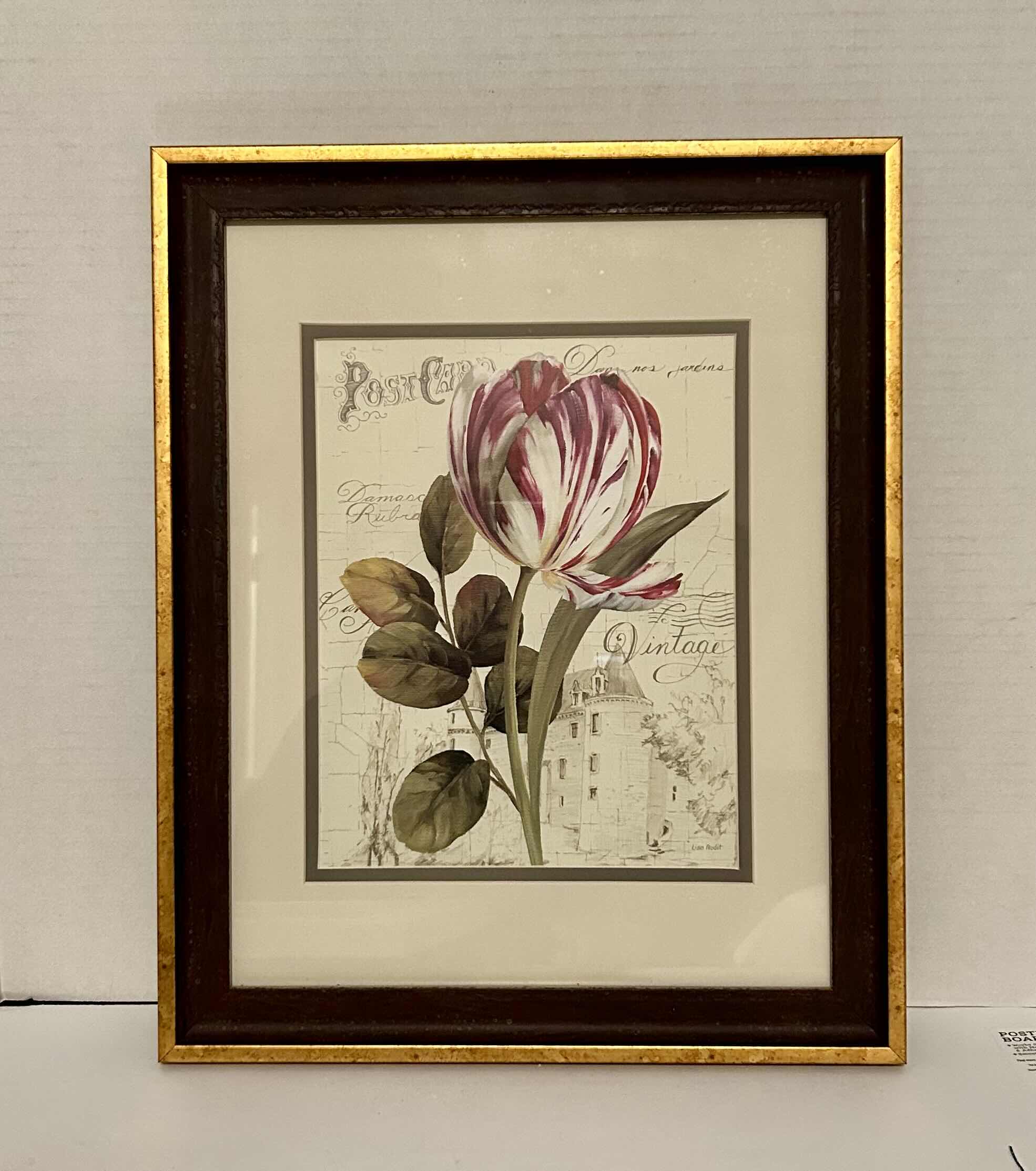 Photo 1 of ARTWORK CROSS STITCH ROSE 10” x 12”, WHITE FRAME FLOWERS 11” x 13”, AND FLOWER PICTURE 13” x 16”