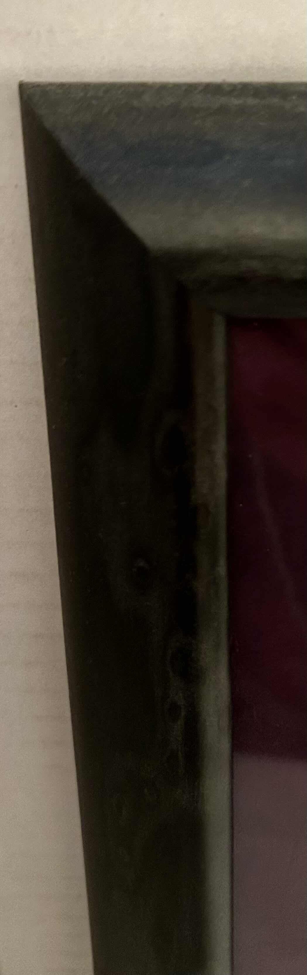 Photo 1 of ARTWORK OWL PICTURE 18” x 22” IN A GRAY/BLACK MARBLE COLORED FRAME