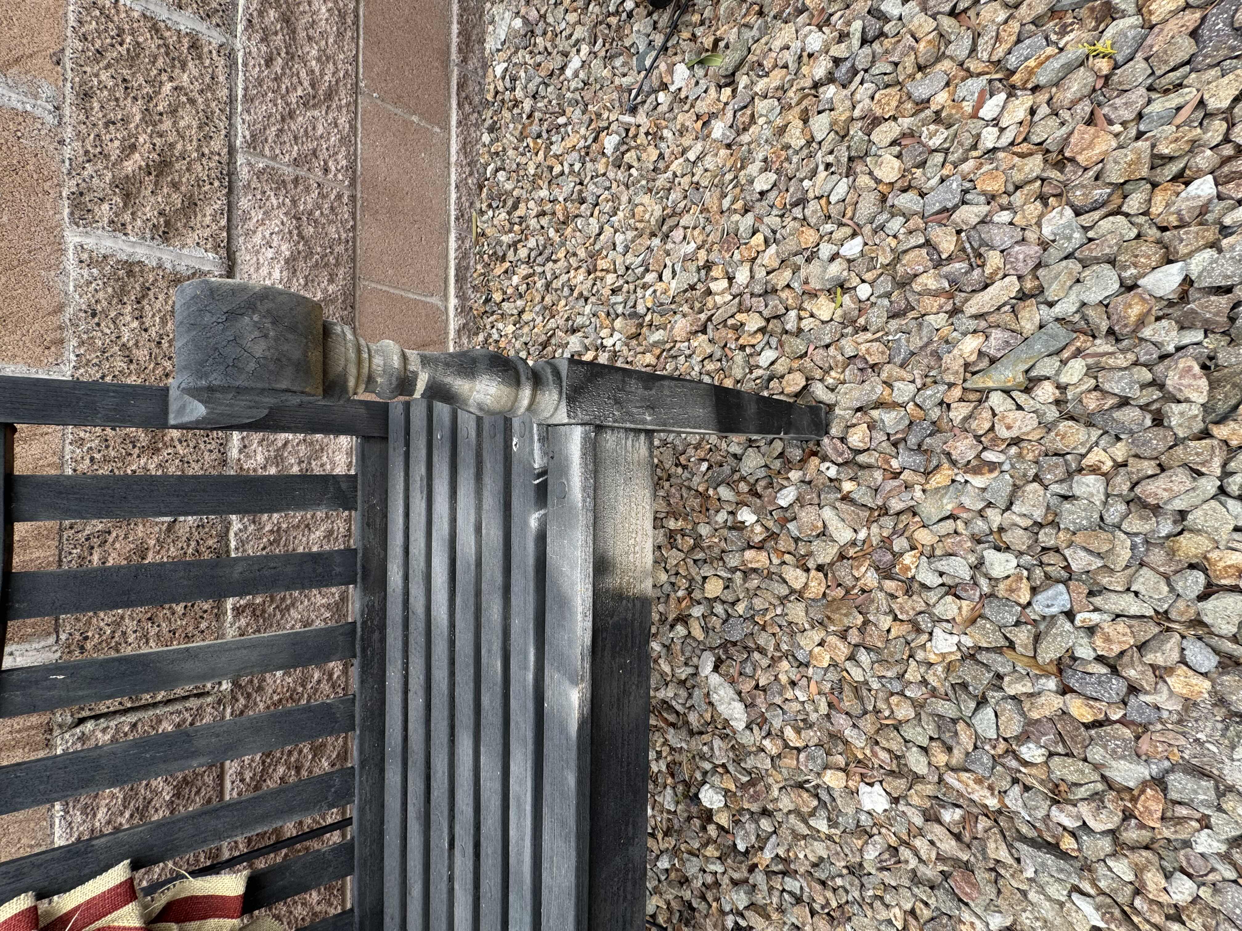 Photo 1 of "BARLOW TYRIE" BLACK PAINTED TEAK WOOD BENCH 58”