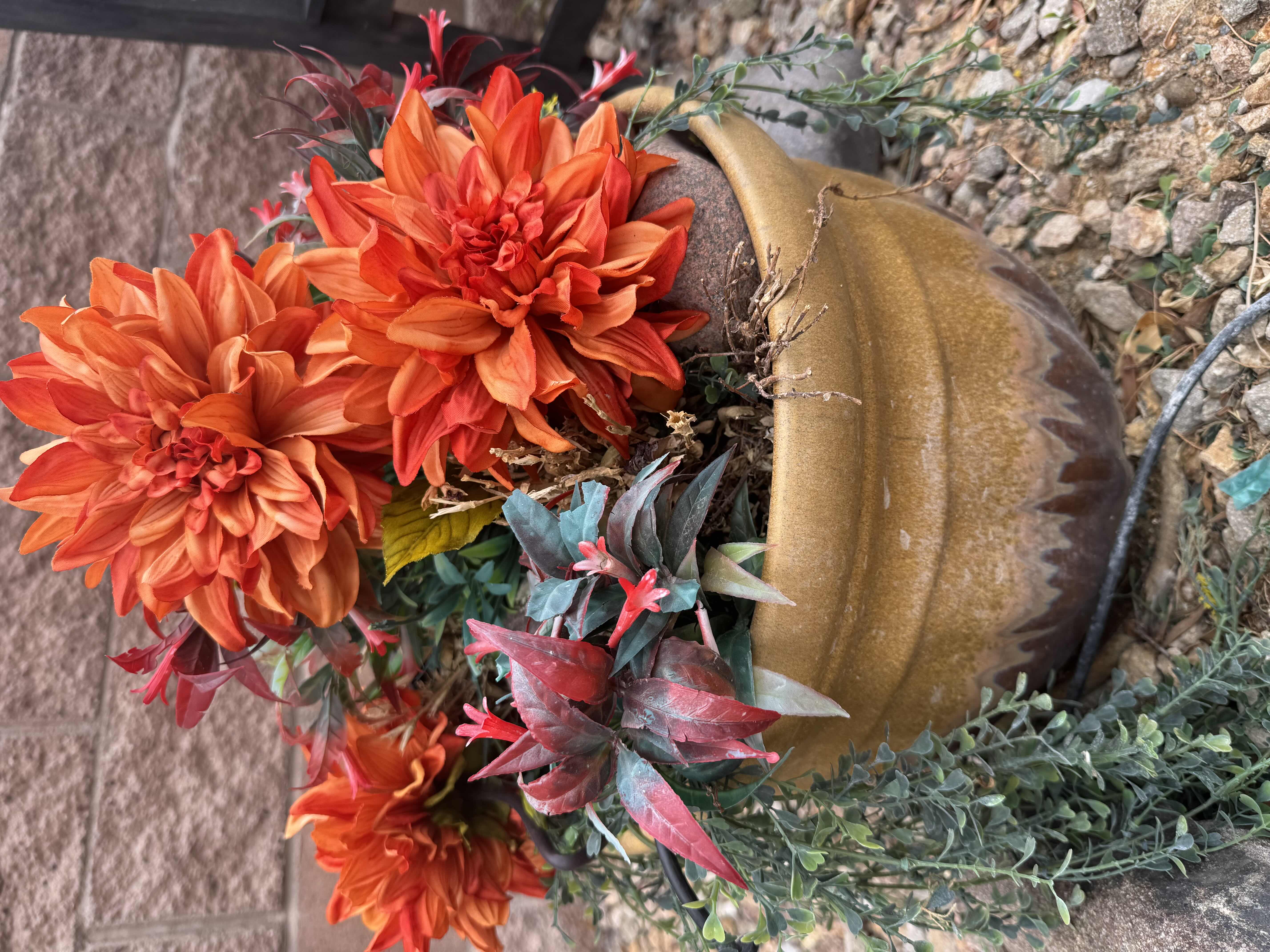 Photo 1 of GLAZED CERAMIC PLANTER H11”