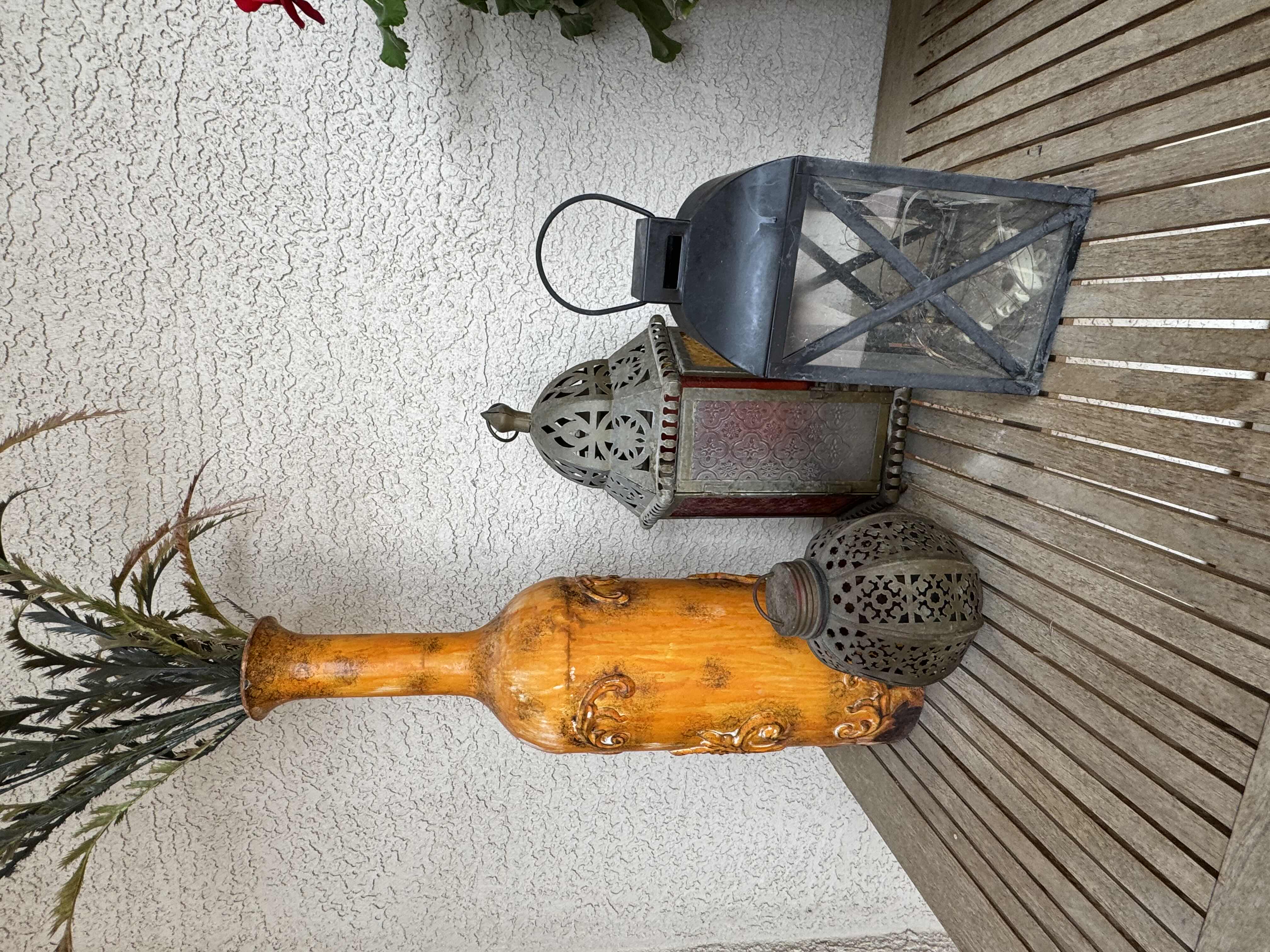 Photo 2 of 3 LANTERNS AND 1 VASE H 24”