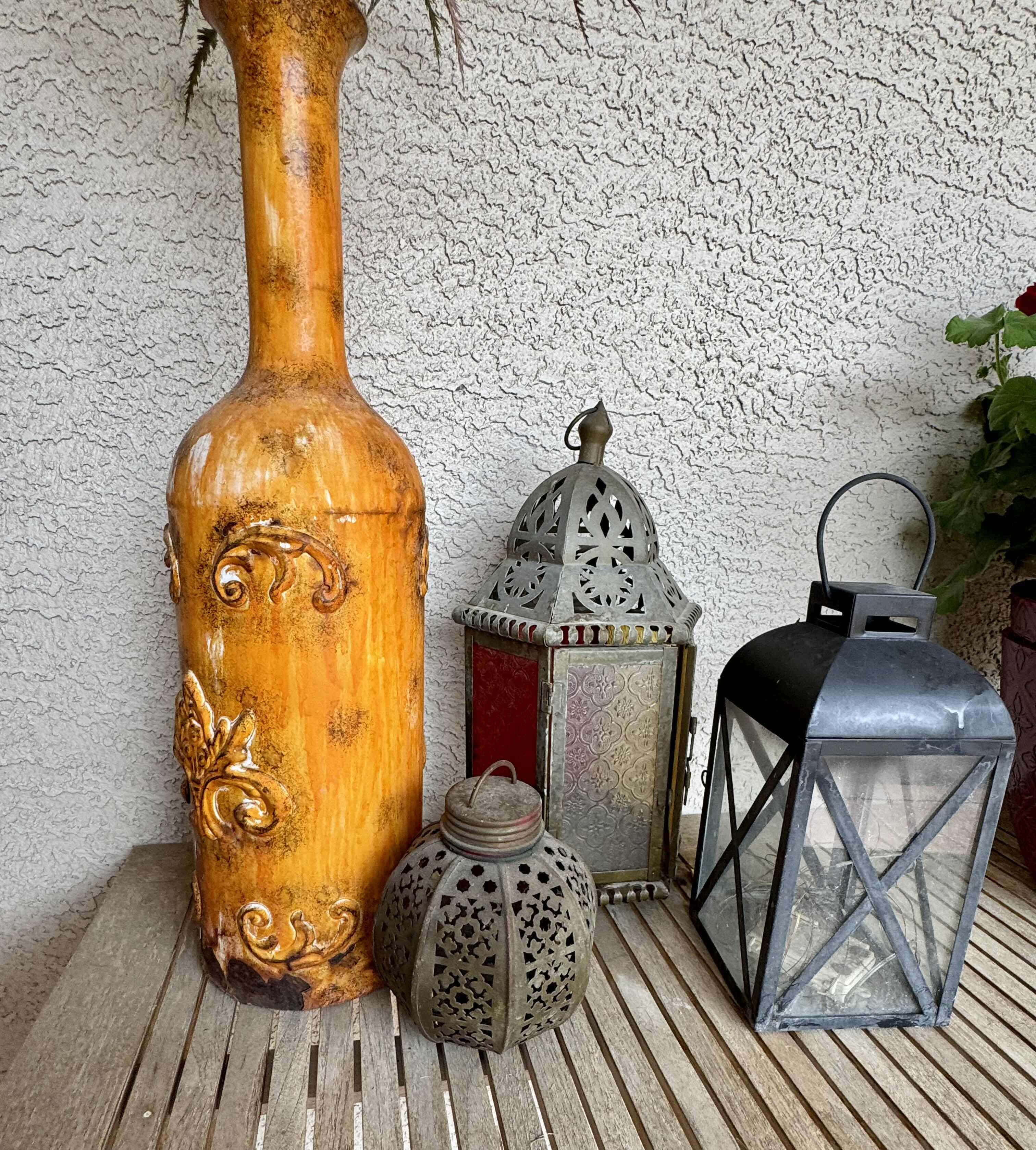 Photo 3 of 3 LANTERNS AND 1 VASE H 24”