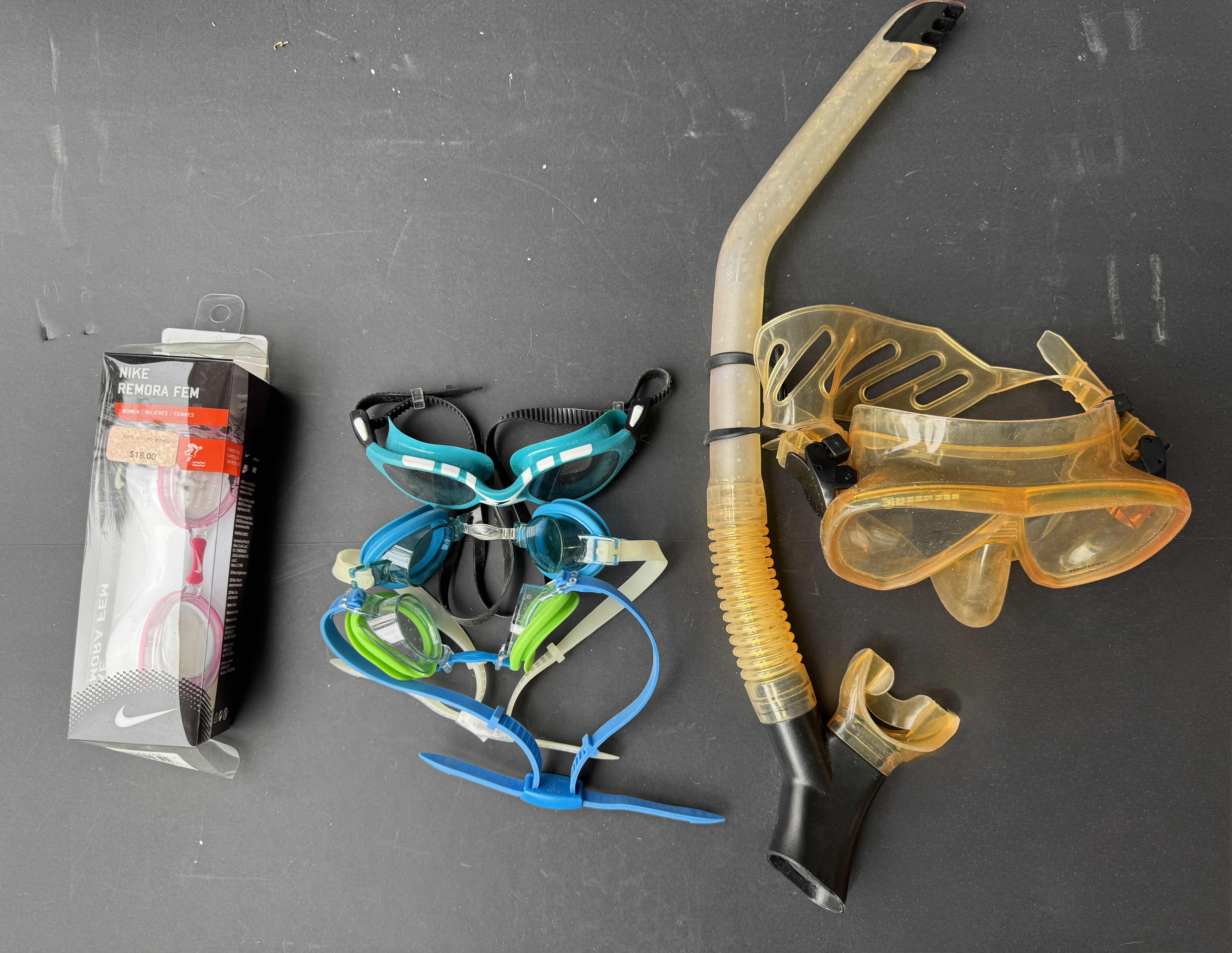 Photo 1 of 3 SWIMMING GOGGLES,  MASK AND SNORKEL SET