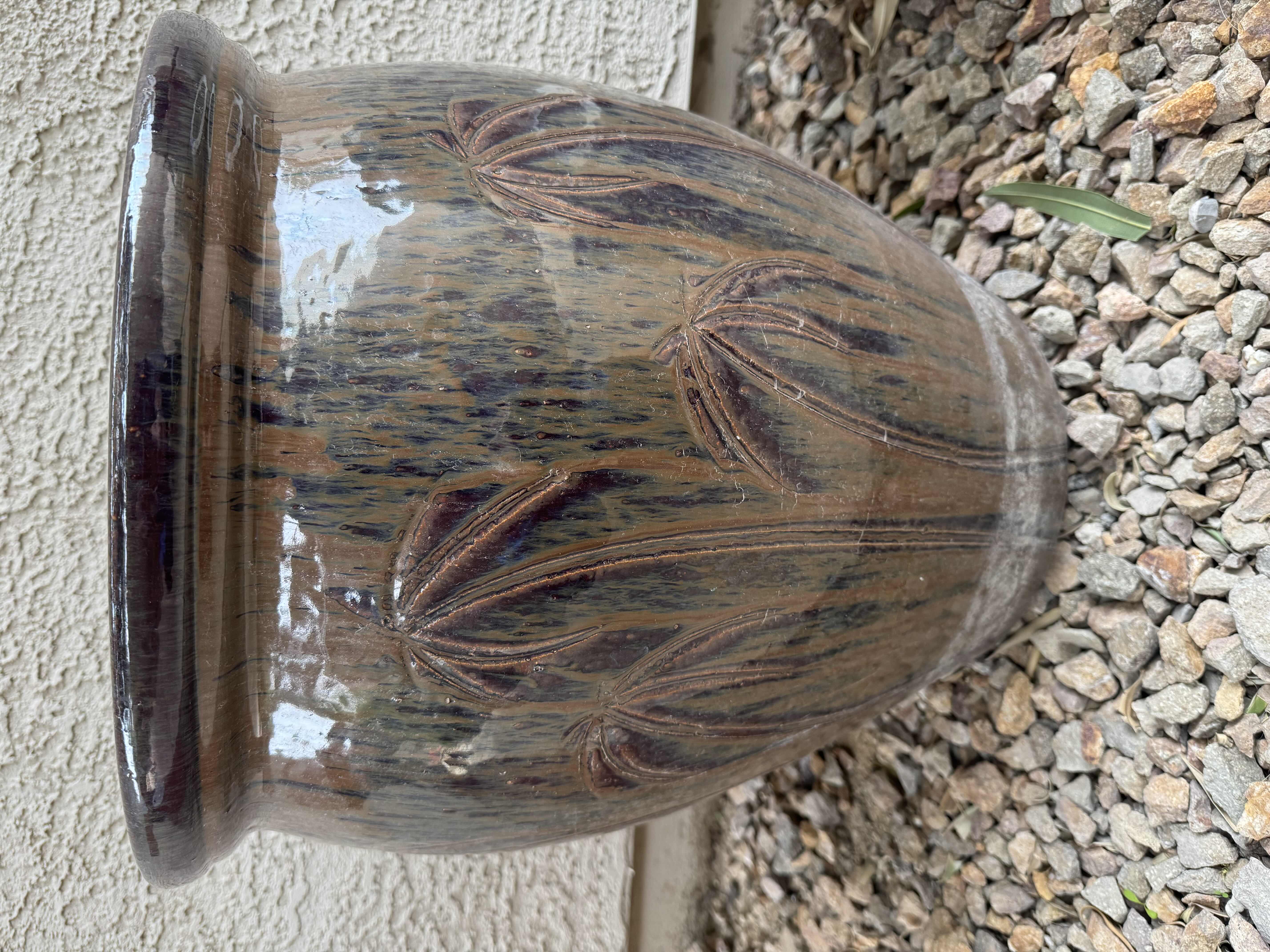 Photo 1 of GLAZED CERAMIC PLANTER H20”