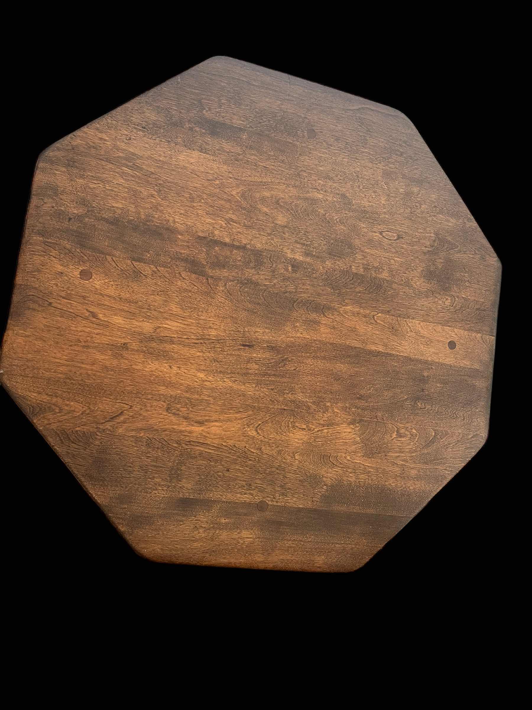 Photo 1 of MID CENTURY MODERN-WOODEN SIDE/END TABLE-OCTAGONAL. 42"D, 36" H